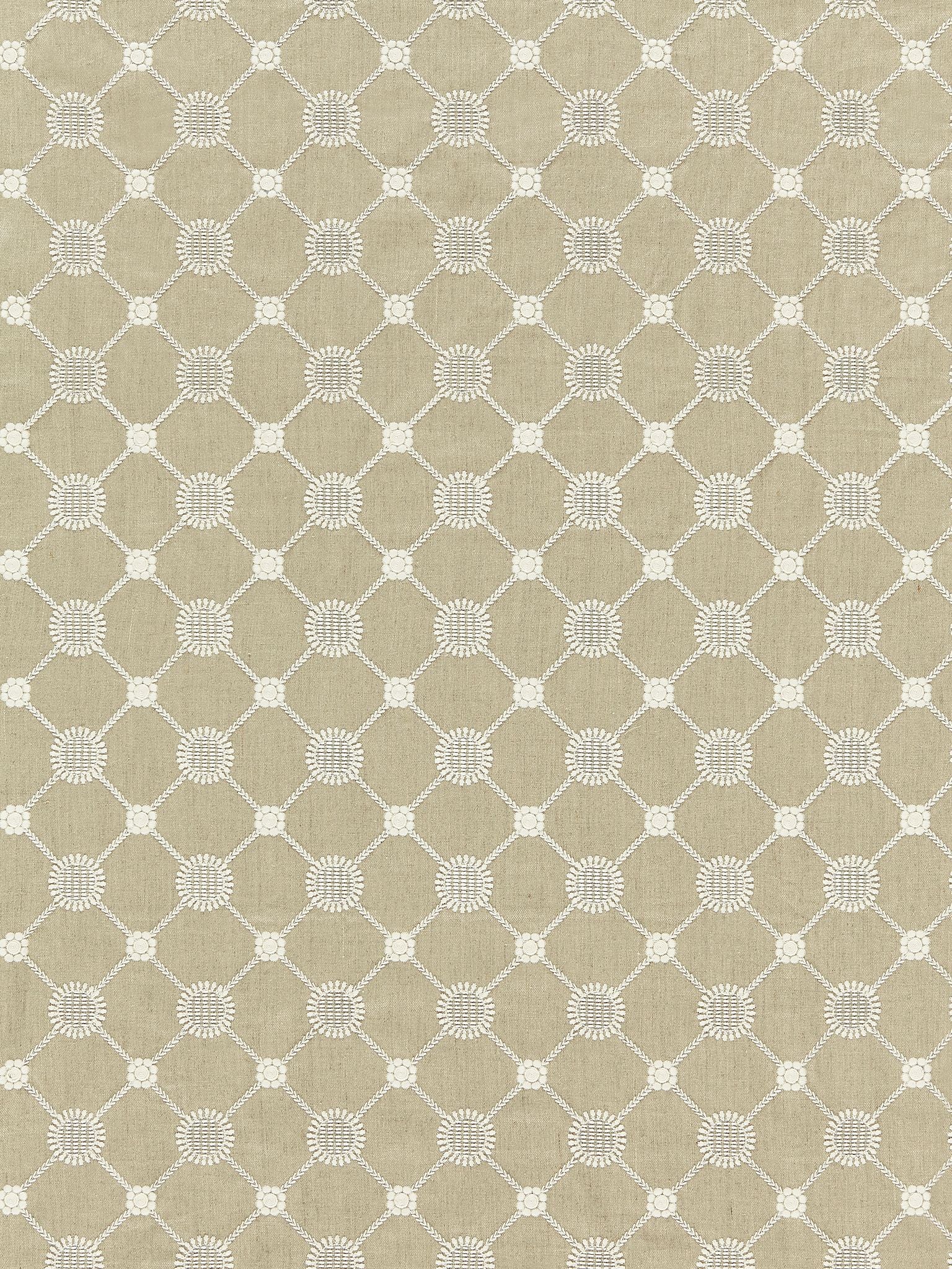 Gustavian Diamond fabric in flax color - pattern number SC 000127161 - by Scalamandre in the Scalamandre Fabrics Book 1 collection