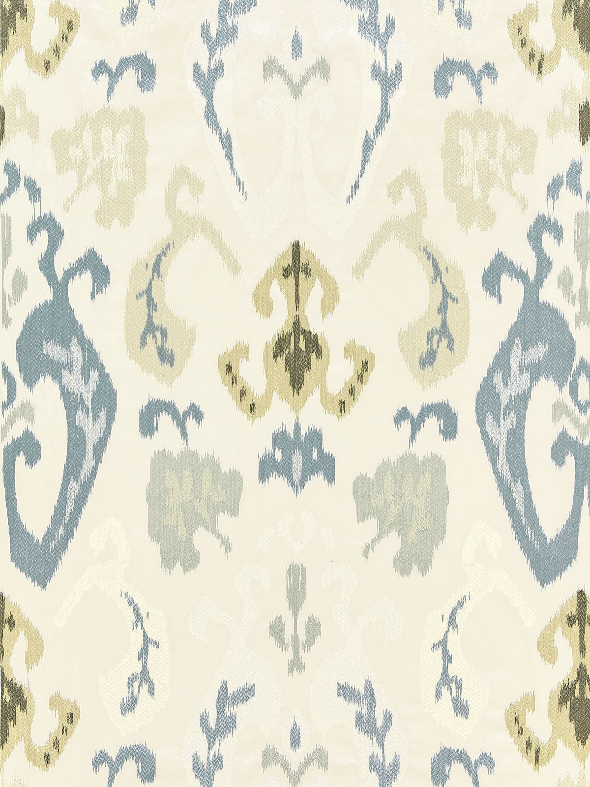 Mandalay Ikat Embroidery fabric in cloud color - pattern number SC 000127172 - by Scalamandre in the Scalamandre Fabrics Book 1 collection
