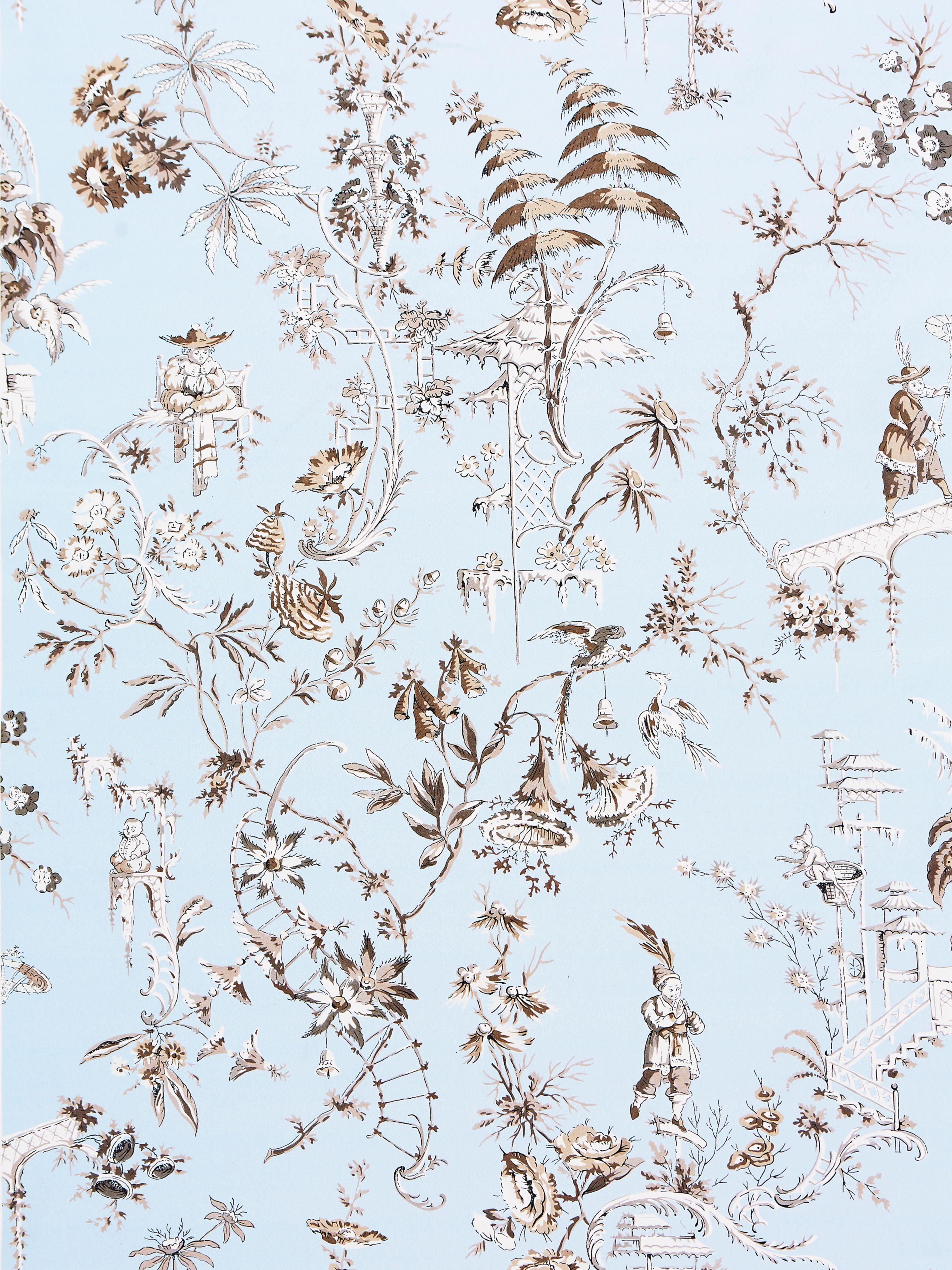 Nanjing fabric in sky color - pattern number SC 000216552 - by Scalamandre in the Scalamandre Fabrics Book 1 collection