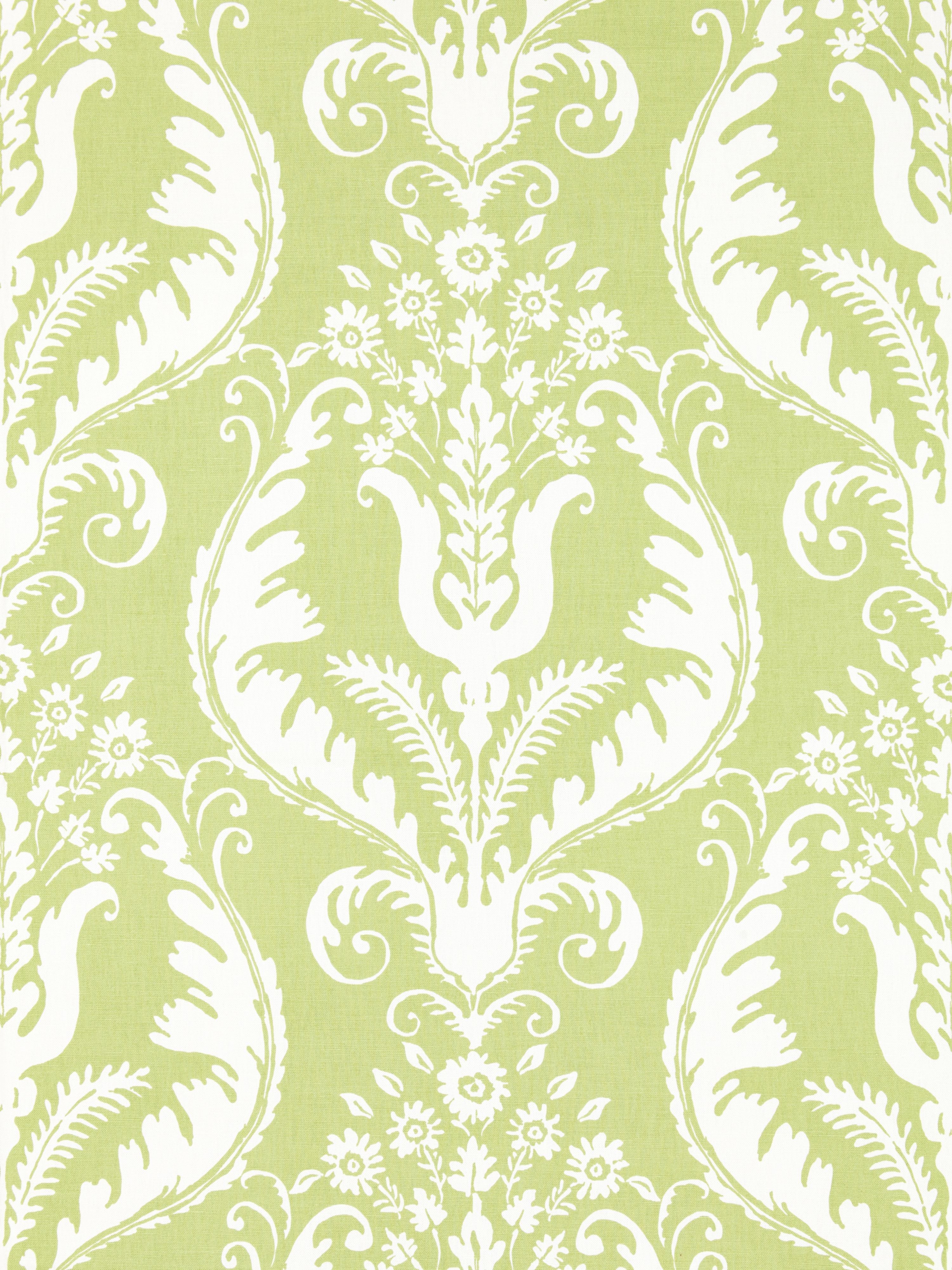 Primavera Linen Print fabric in celery color - pattern number SC 000216597 - by Scalamandre in the Scalamandre Fabrics Book 1 collection