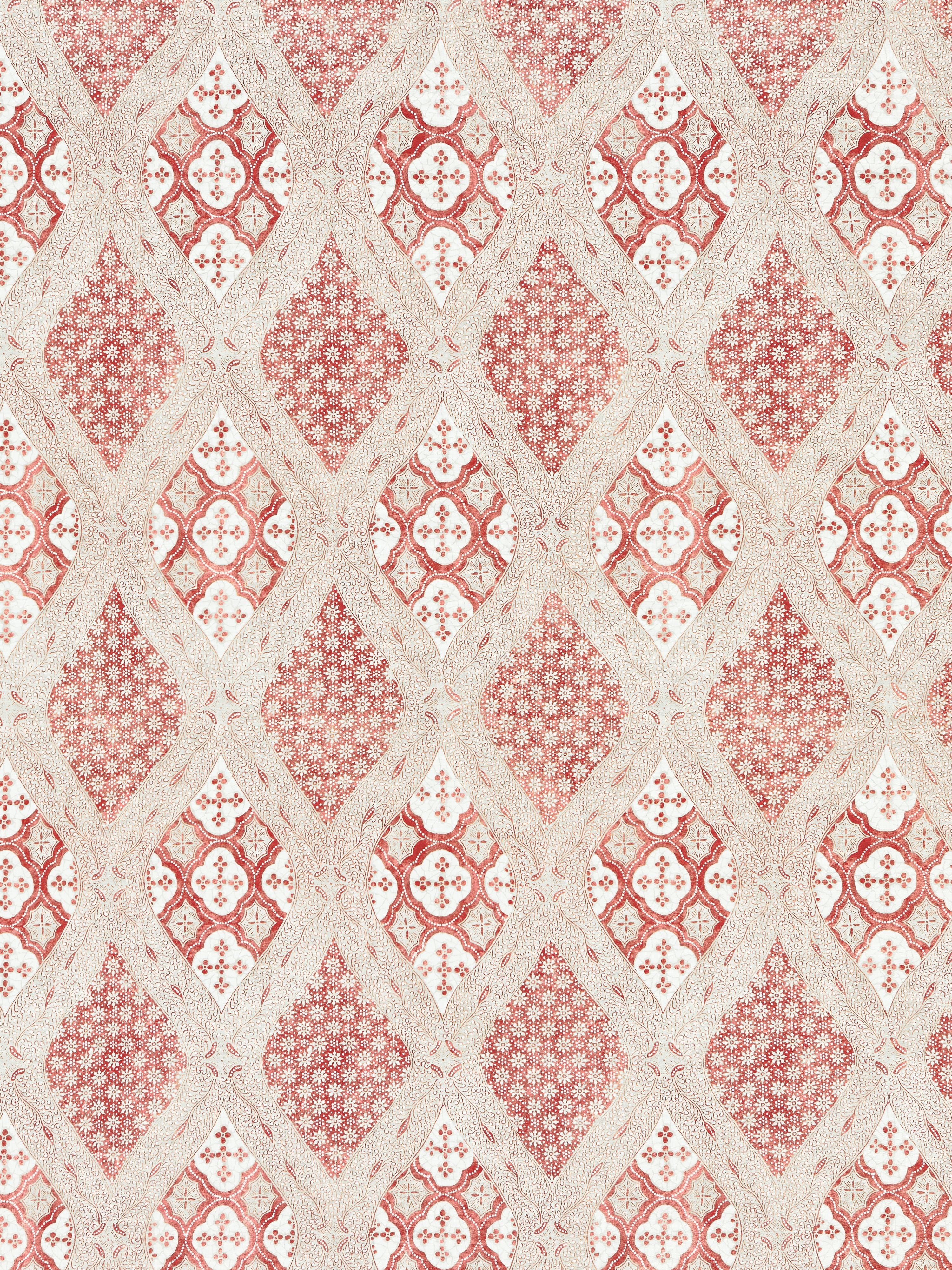 Farrah Print fabric in coral spice color - pattern number SC 000216626 - by Scalamandre in the Scalamandre Fabrics Book 1 collection