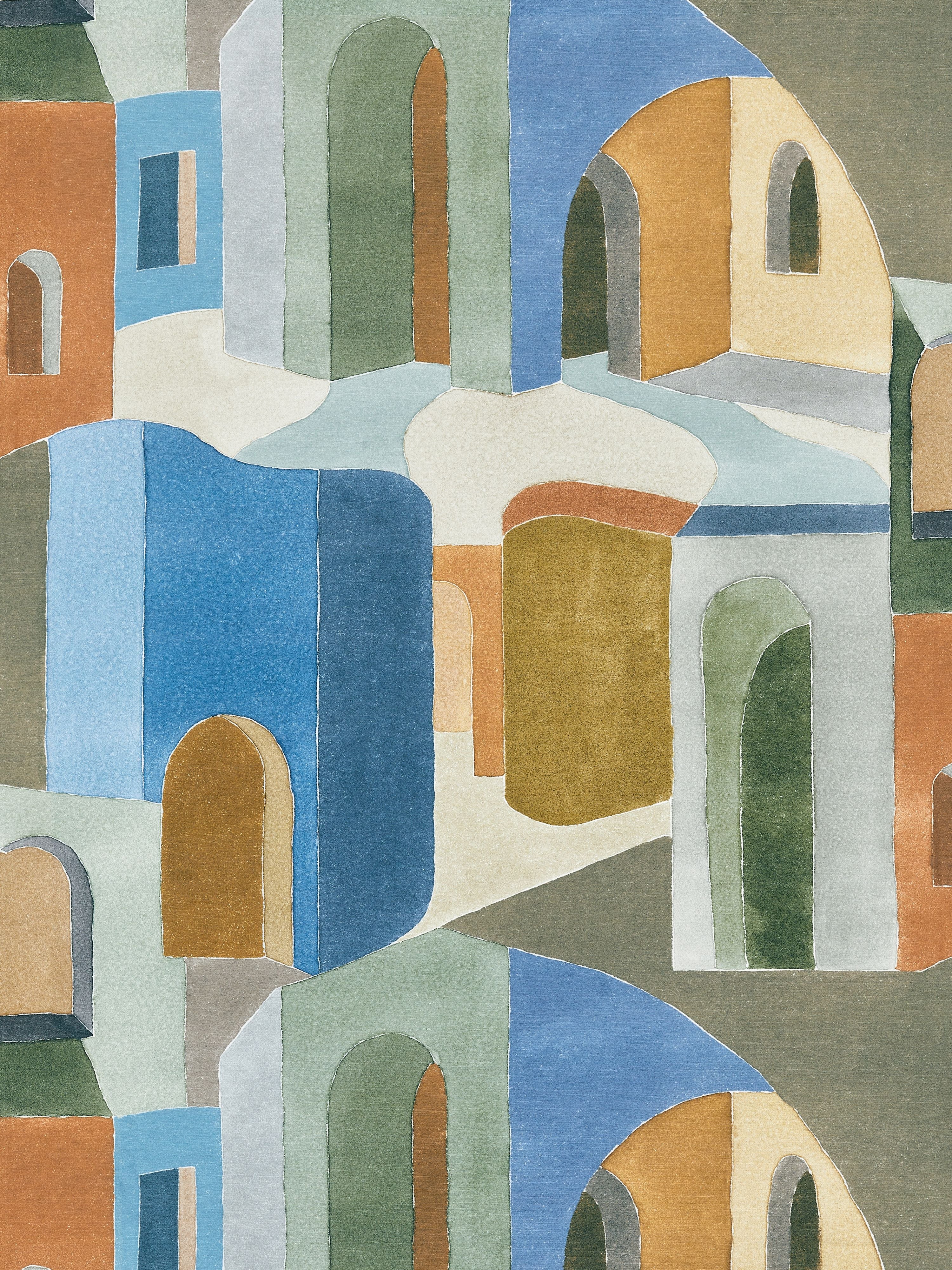 Riad Cotton Print fabric in earth color - pattern number SC 000216637 - by Scalamandre in the Scalamandre Fabrics Book 1 collection