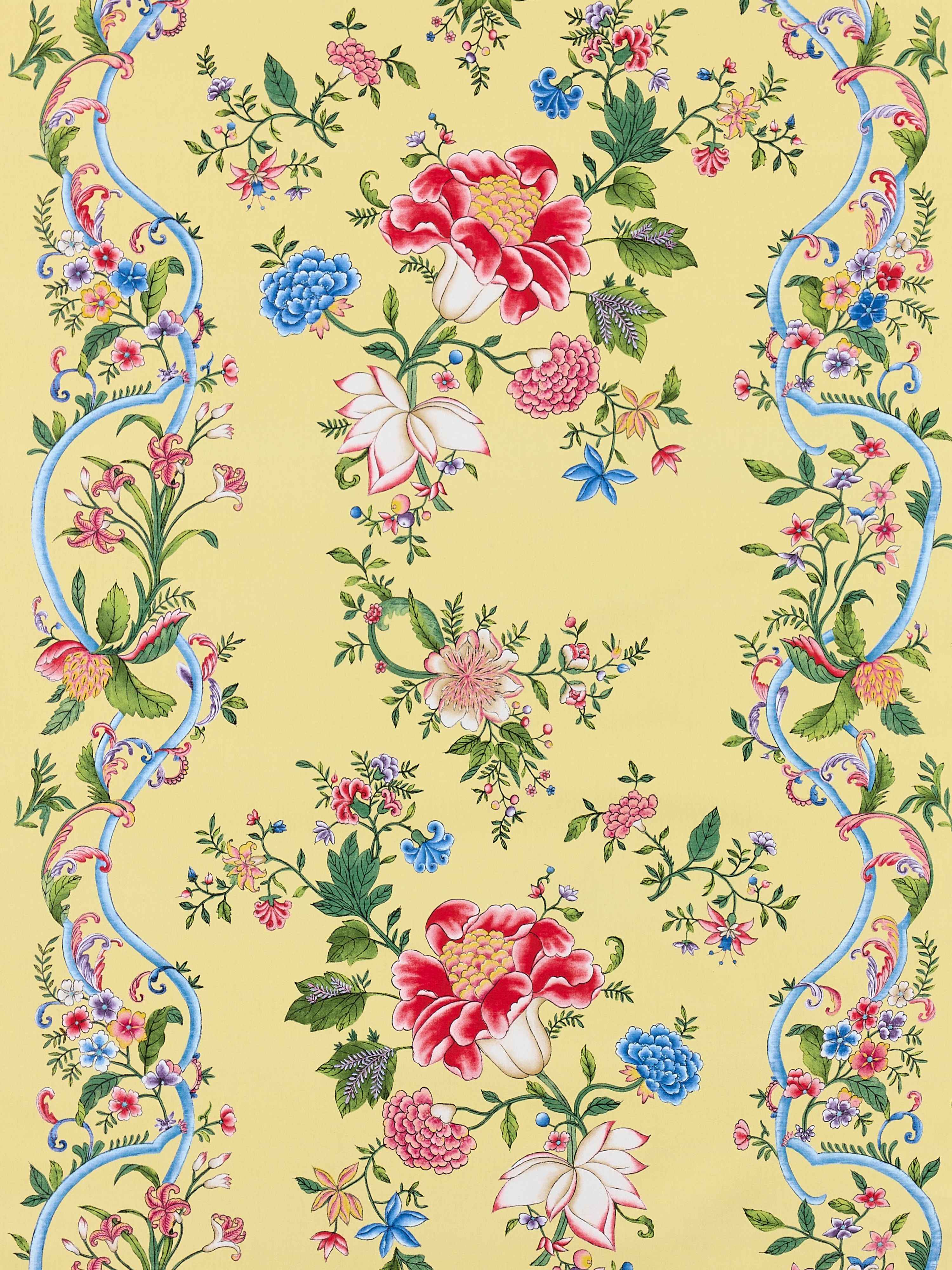 Camellia Trellis fabric in butter blue color - pattern number SC 000216648 - by Scalamandre in the Scalamandre Fabrics Book 1 collection