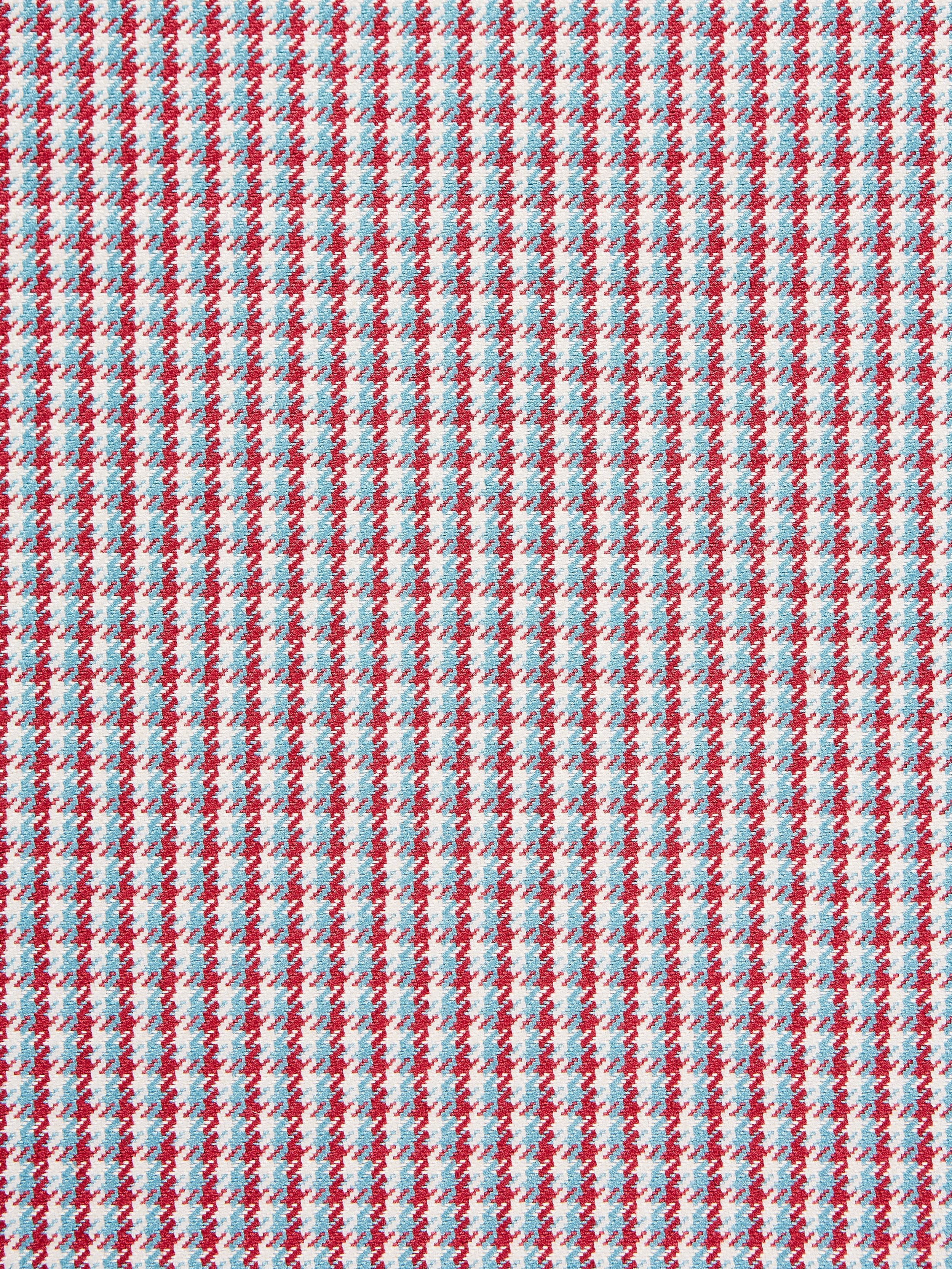 Tattersall Check fabric in aqua and cerise color - pattern number SC 000227013 - by Scalamandre in the Scalamandre Fabrics Book 1 collection