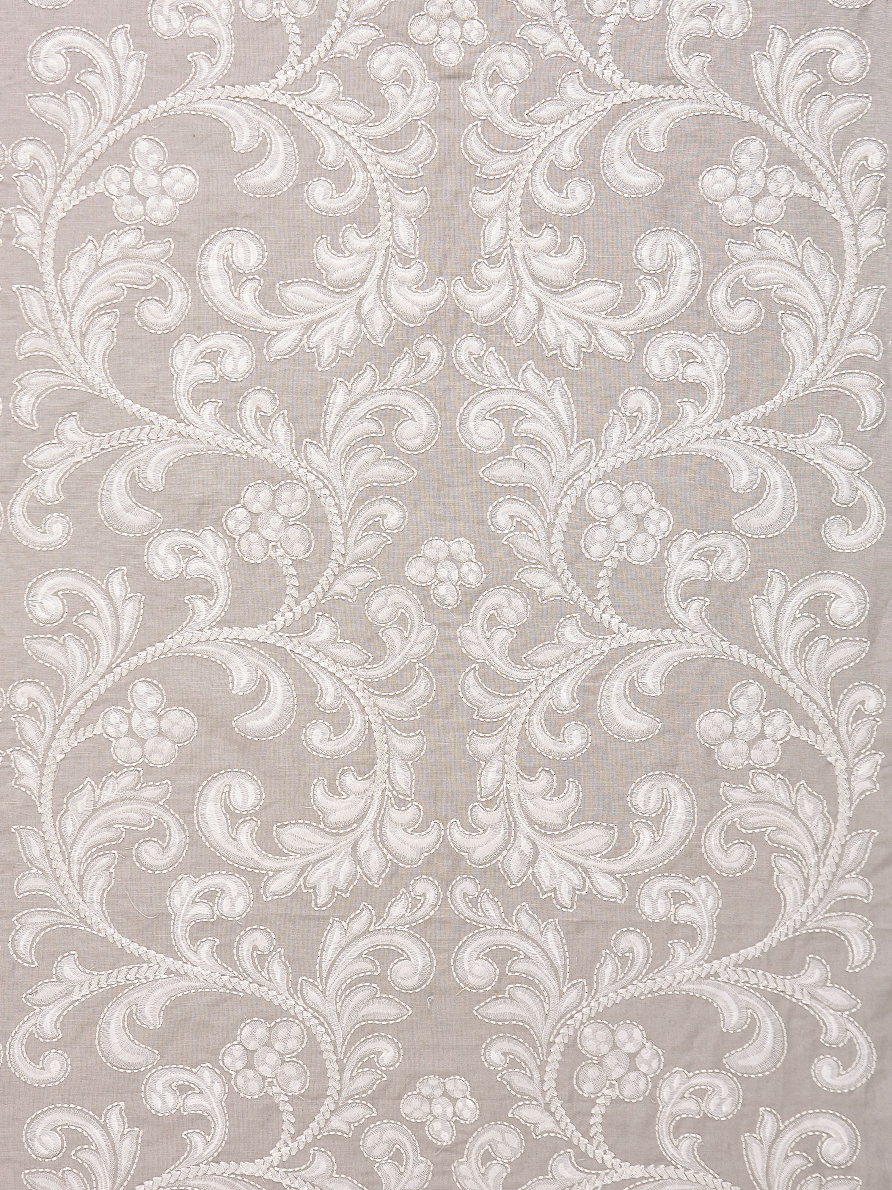Chiara Embroidery fabric in pearl grey color - pattern number SC 000227029 - by Scalamandre in the Scalamandre Fabrics Book 1 collection