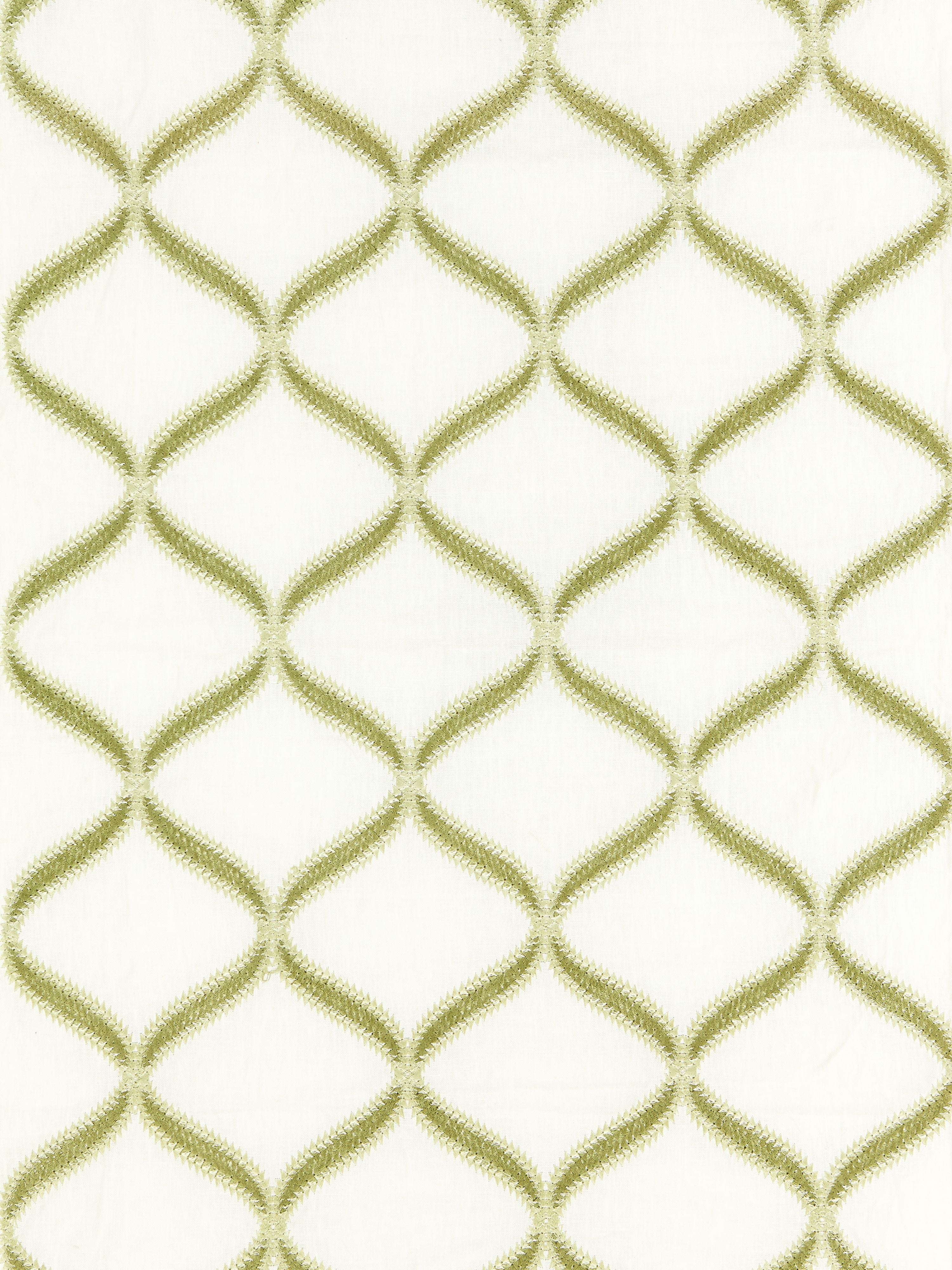Rondure Embroidery fabric in fern color - pattern number SC 000227074 - by Scalamandre in the Scalamandre Fabrics Book 1 collection
