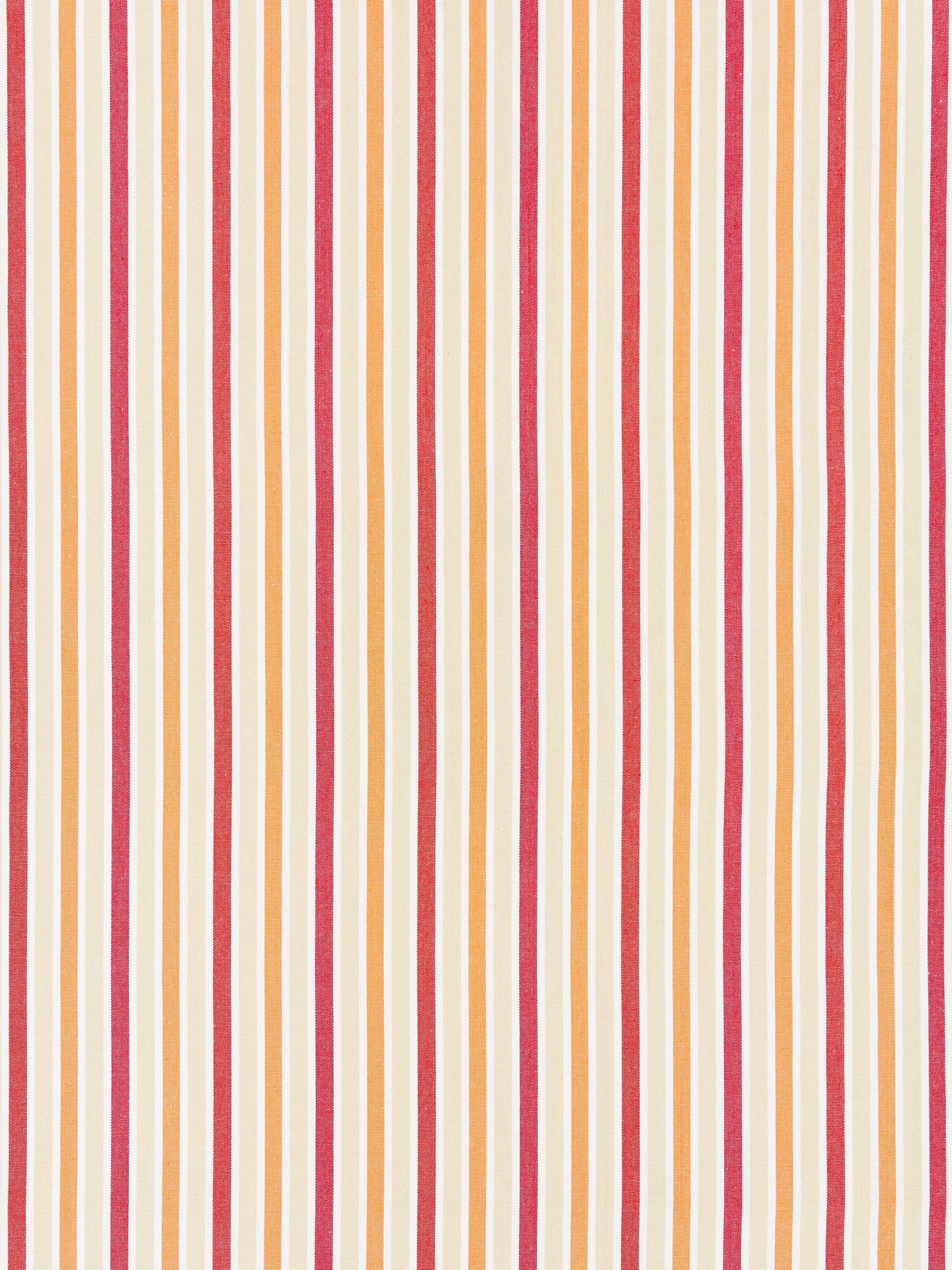 Leeds Cotton Stripe fabric in coral color - pattern number SC 000227114 - by Scalamandre in the Scalamandre Fabrics Book 1 collection