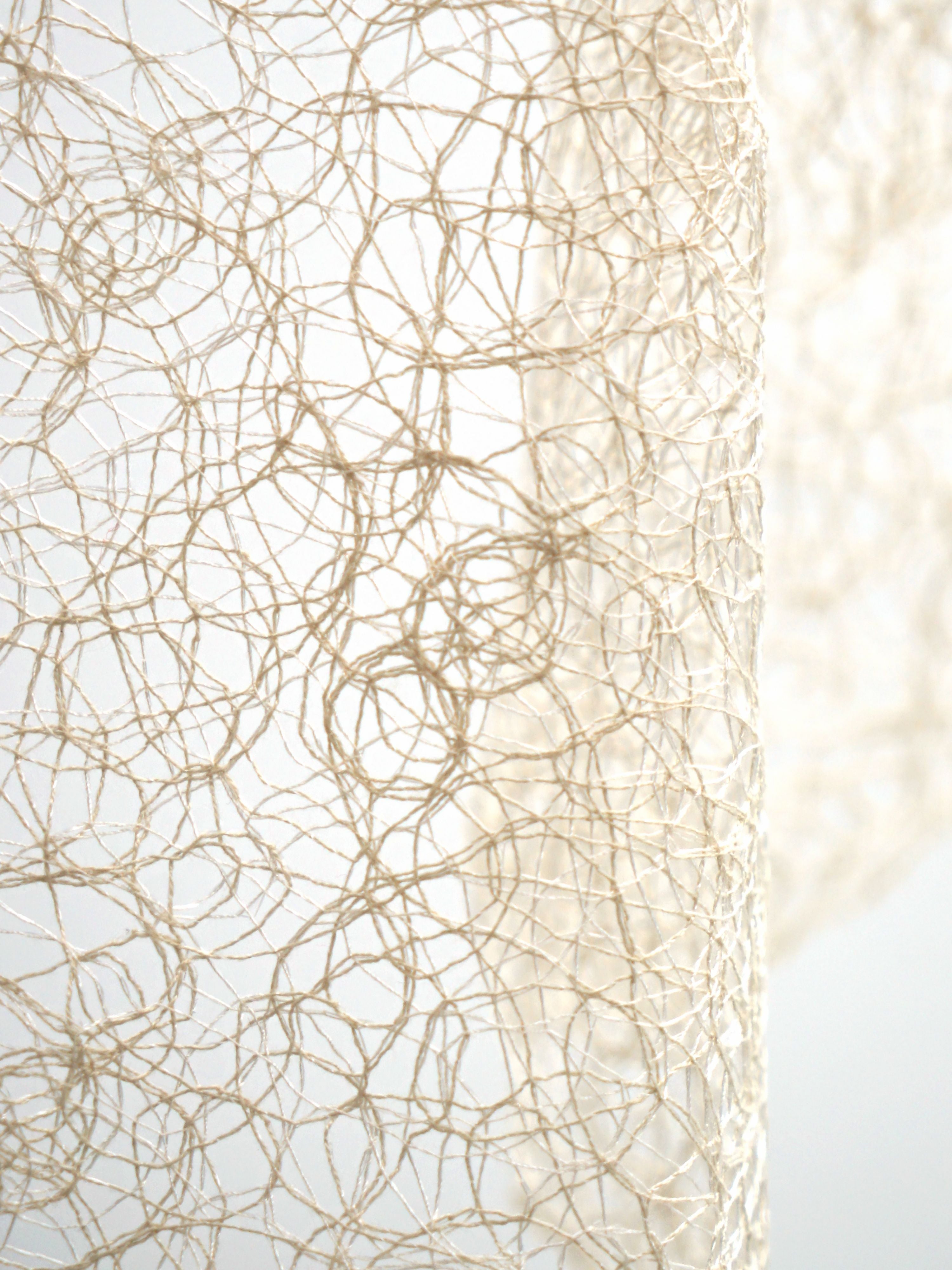 Modern Lace fabric in champagne color - pattern number SC 000227146 - by Scalamandre in the Scalamandre Fabrics Book 1 collection