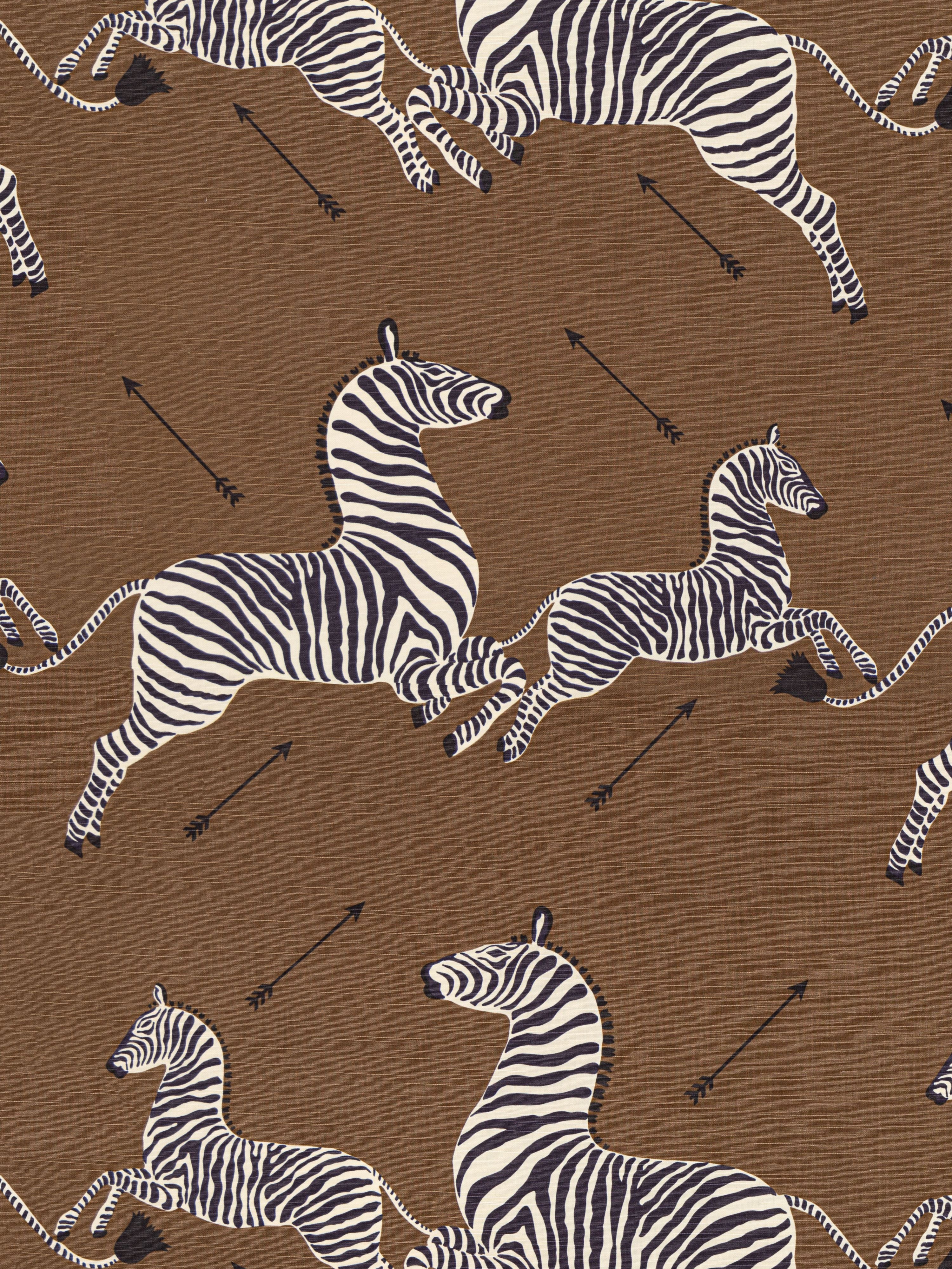 Zebras Fabric fabric in safari brown color - pattern number SC 000316496M - by Scalamandre in the Scalamandre Fabrics Book 1 collection
