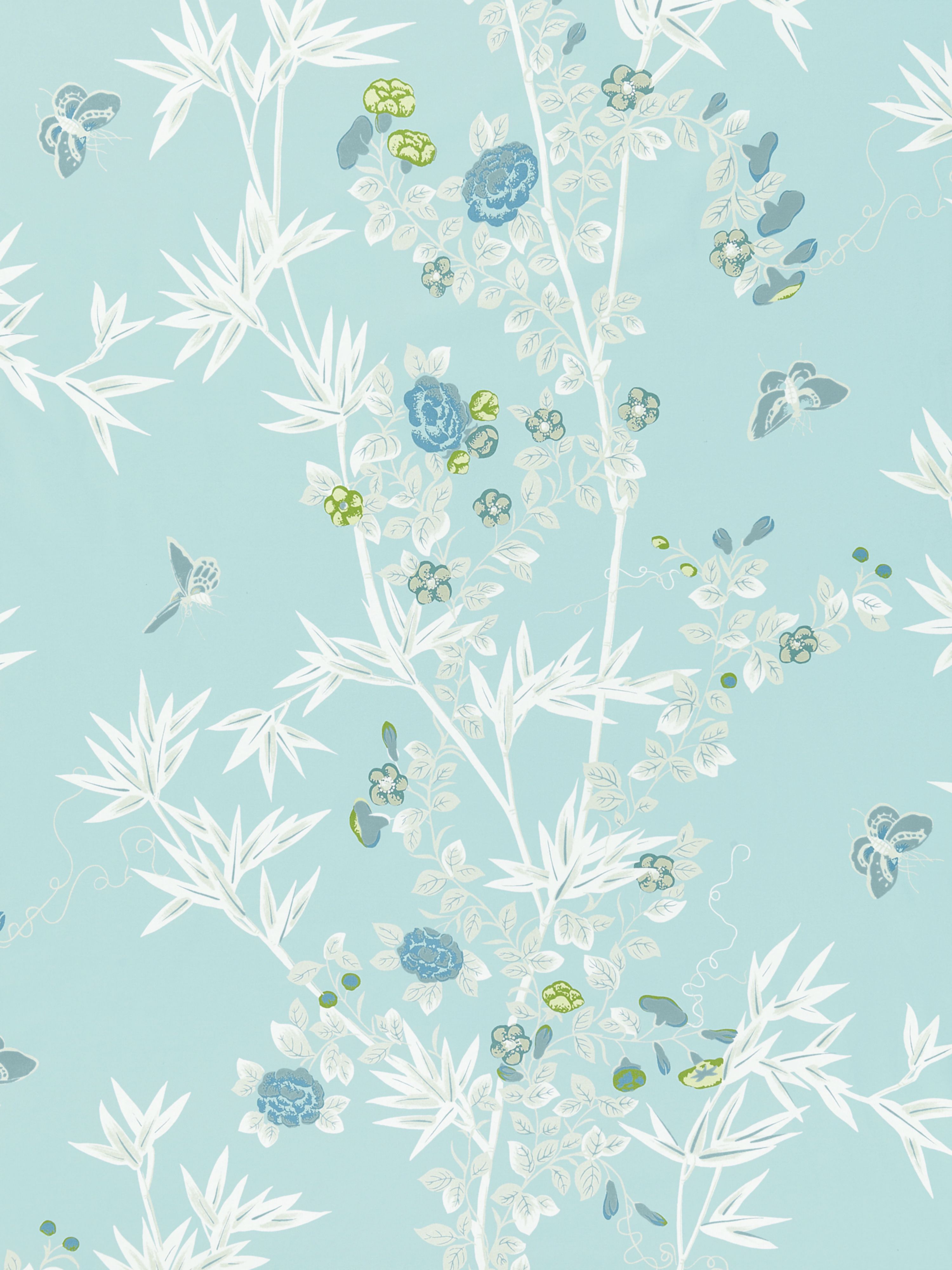 Jardin De Chine fabric in ciel color - pattern number SC 000316608 - by Scalamandre in the Scalamandre Fabrics Book 1 collection
