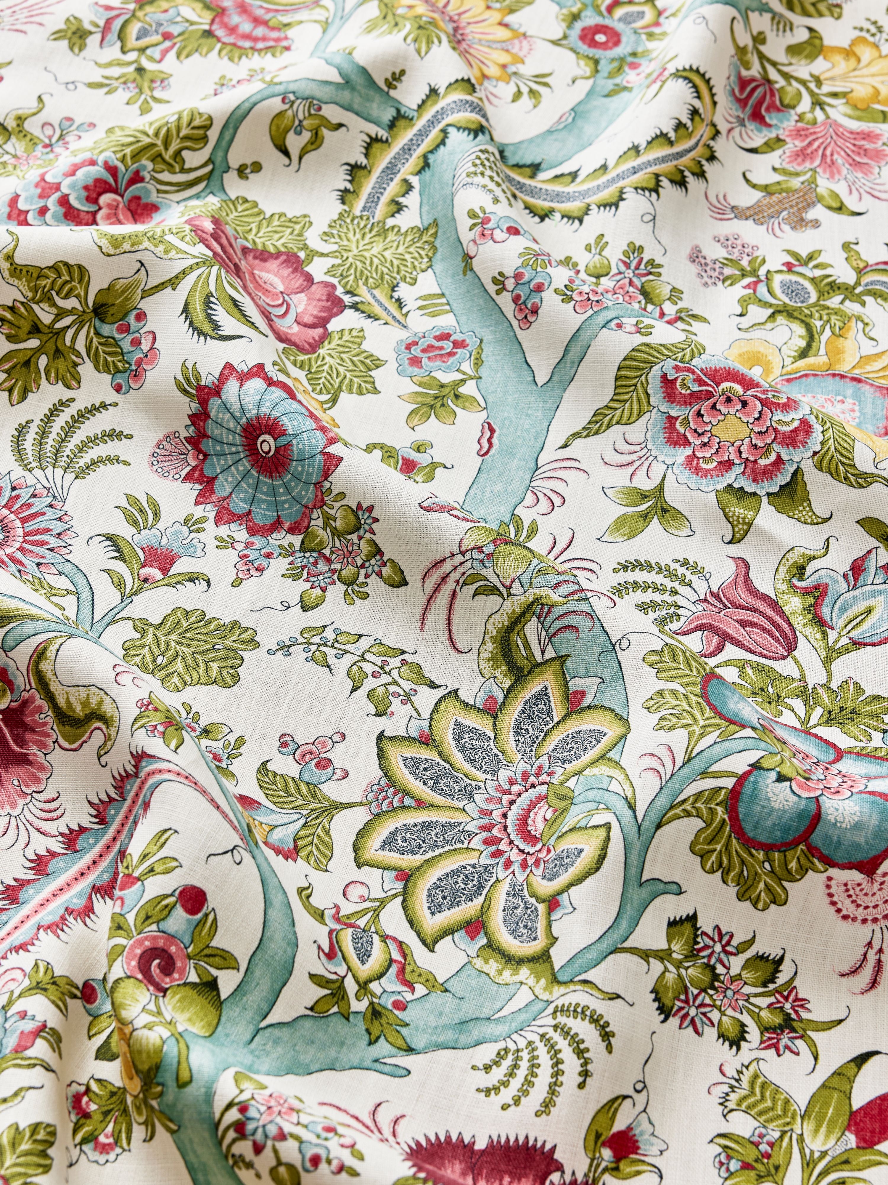 Metropolitan Palampore Print fabric in flower garden color - pattern number SC 000316649 - by Scalamandre in the Scalamandre Fabrics Book 1 collection