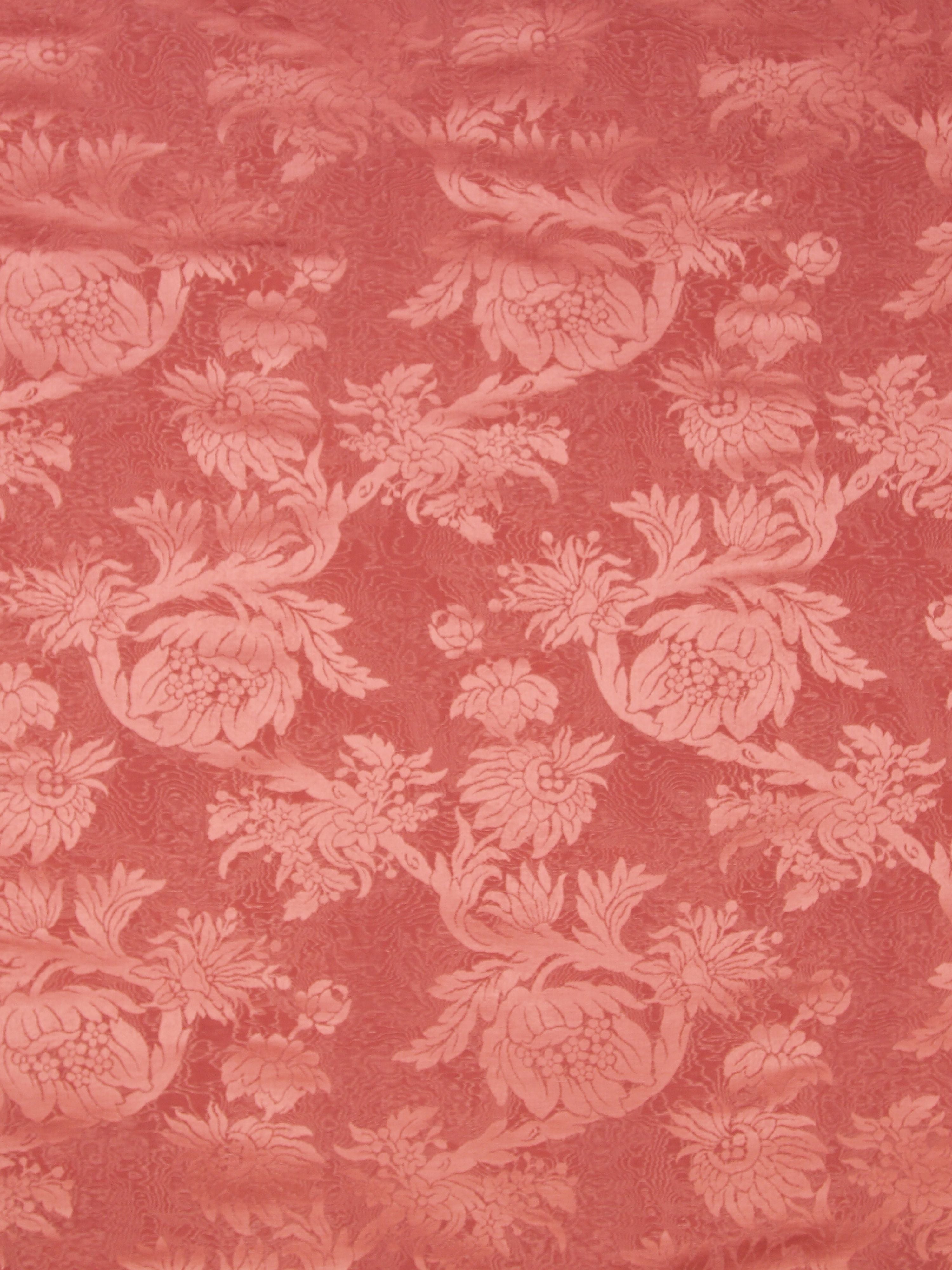 Damas Parc Monceau fabric in coral color - pattern number SC 000326695 - by Scalamandre in the Scalamandre Fabrics Book 1 collection