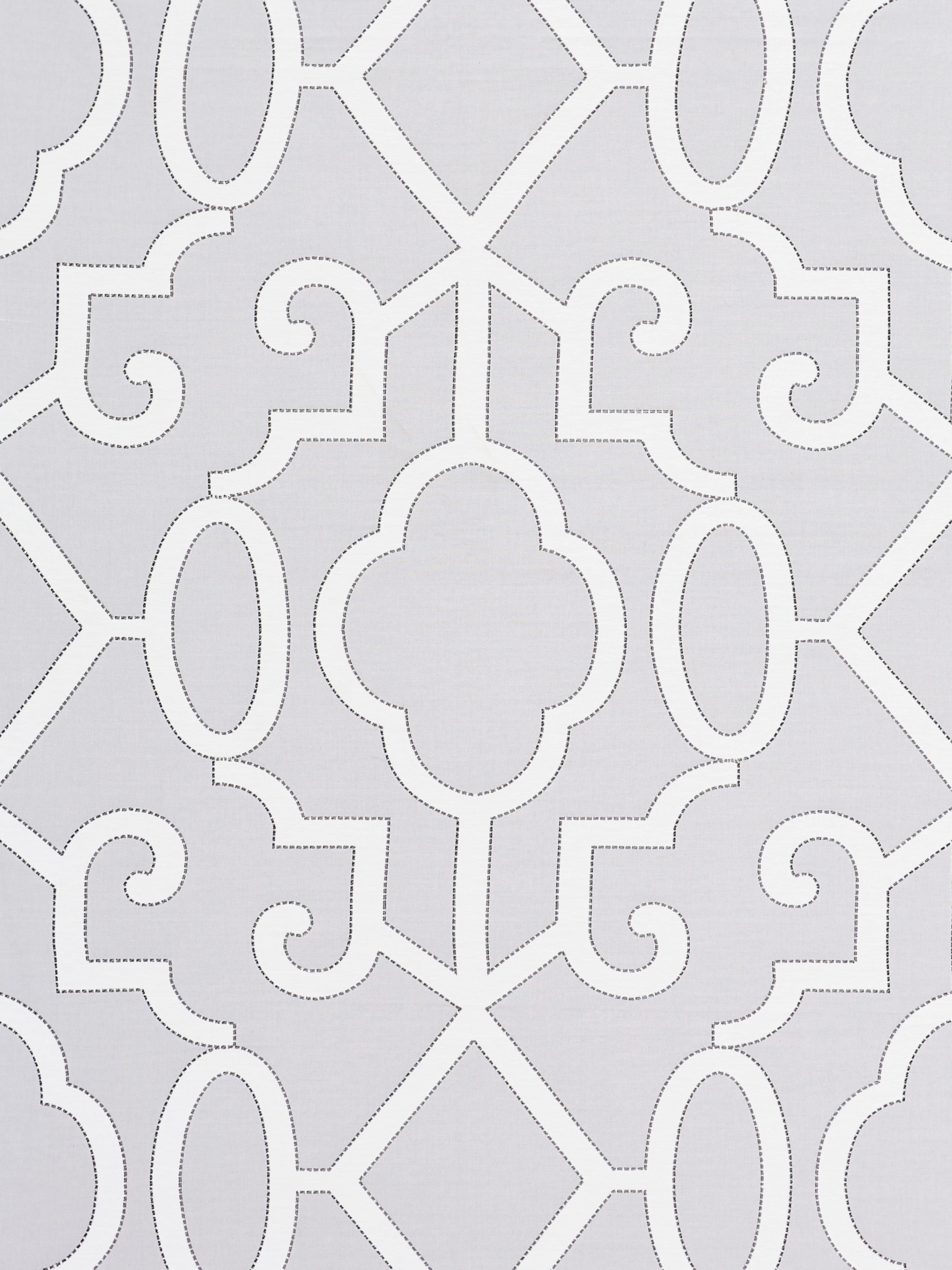 Ming Fretwork fabric in pearl grey color - pattern number SC 000327012 - by Scalamandre in the Scalamandre Fabrics Book 1 collection