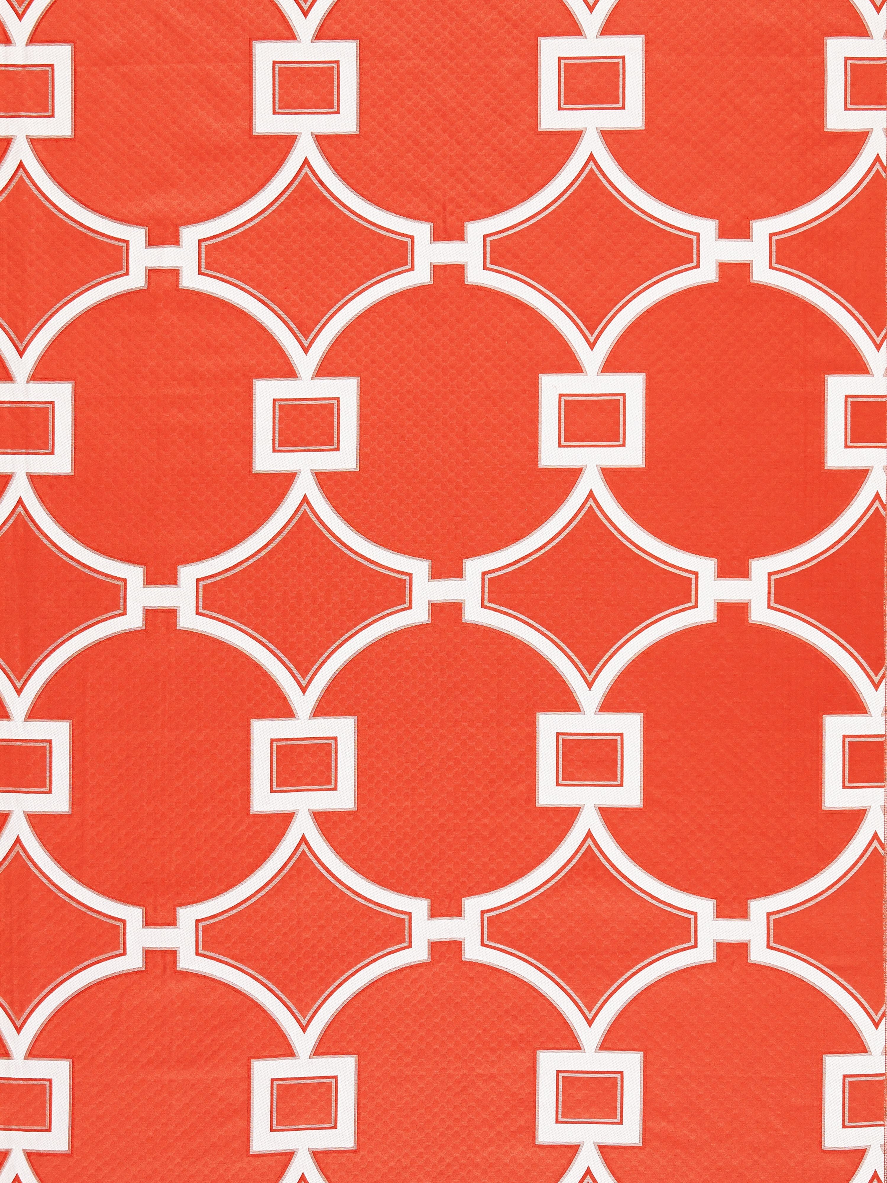 Circle Fret fabric in coral color - pattern number SC 000327072 - by Scalamandre in the Scalamandre Fabrics Book 1 collection