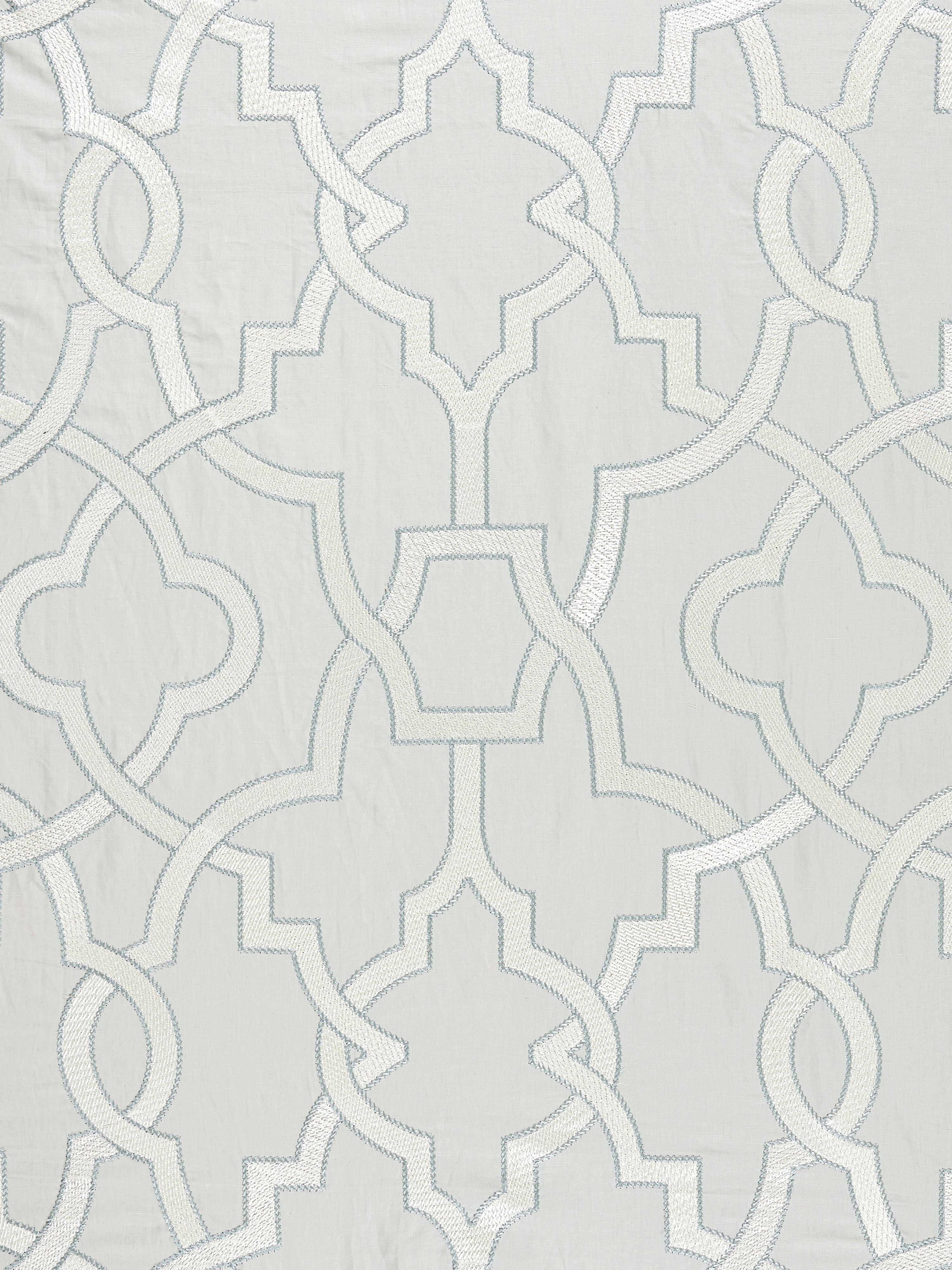 Damascus Embroidery fabric in pearl grey color - pattern number SC 000327073 - by Scalamandre in the Scalamandre Fabrics Book 1 collection