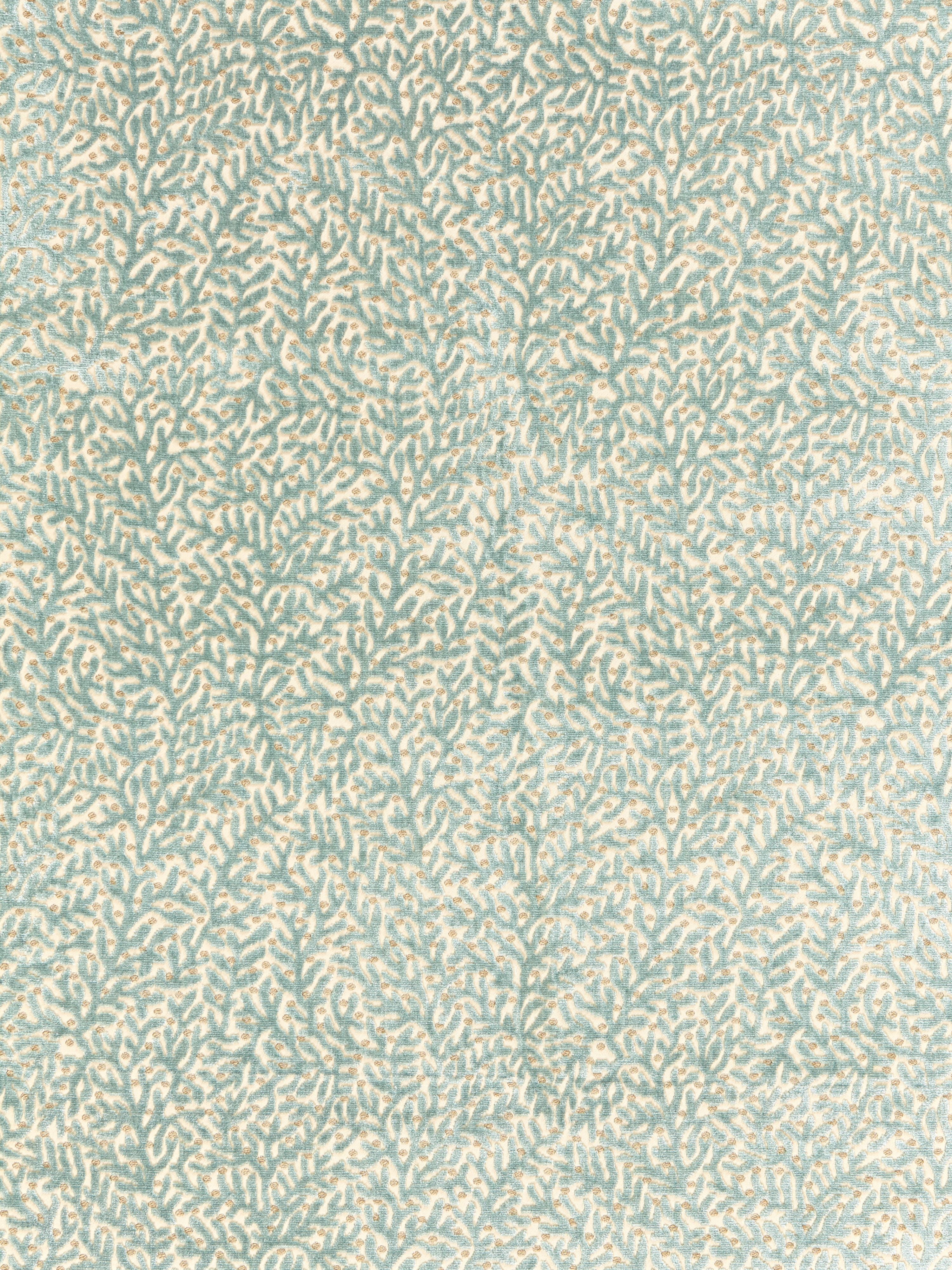 Corallina Velvet fabric in lagoon color - pattern number SC 000327077 - by Scalamandre in the Scalamandre Fabrics Book 1 collection