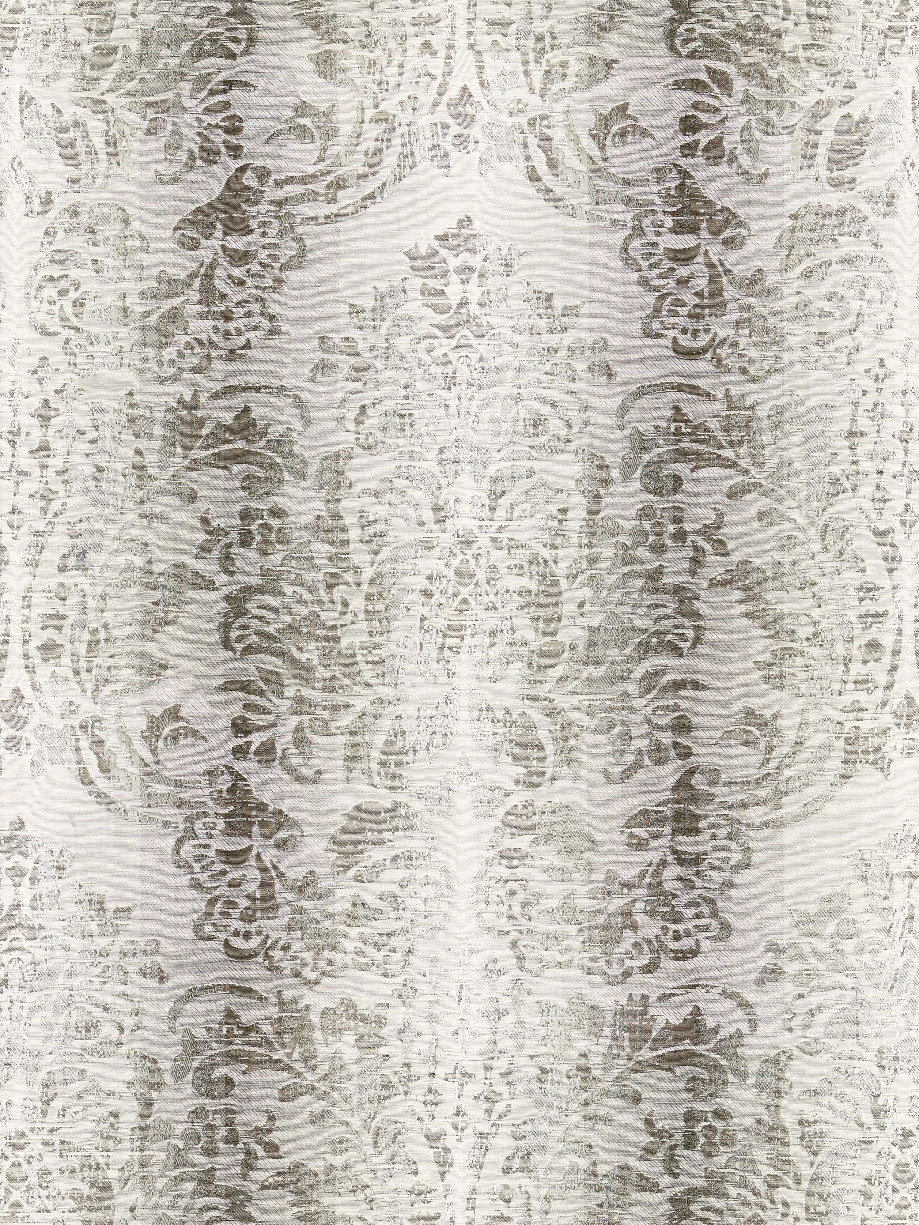 Sorrento Linen Damask fabric in zinc color - pattern number SC 000327093 - by Scalamandre in the Scalamandre Fabrics Book 1 collection