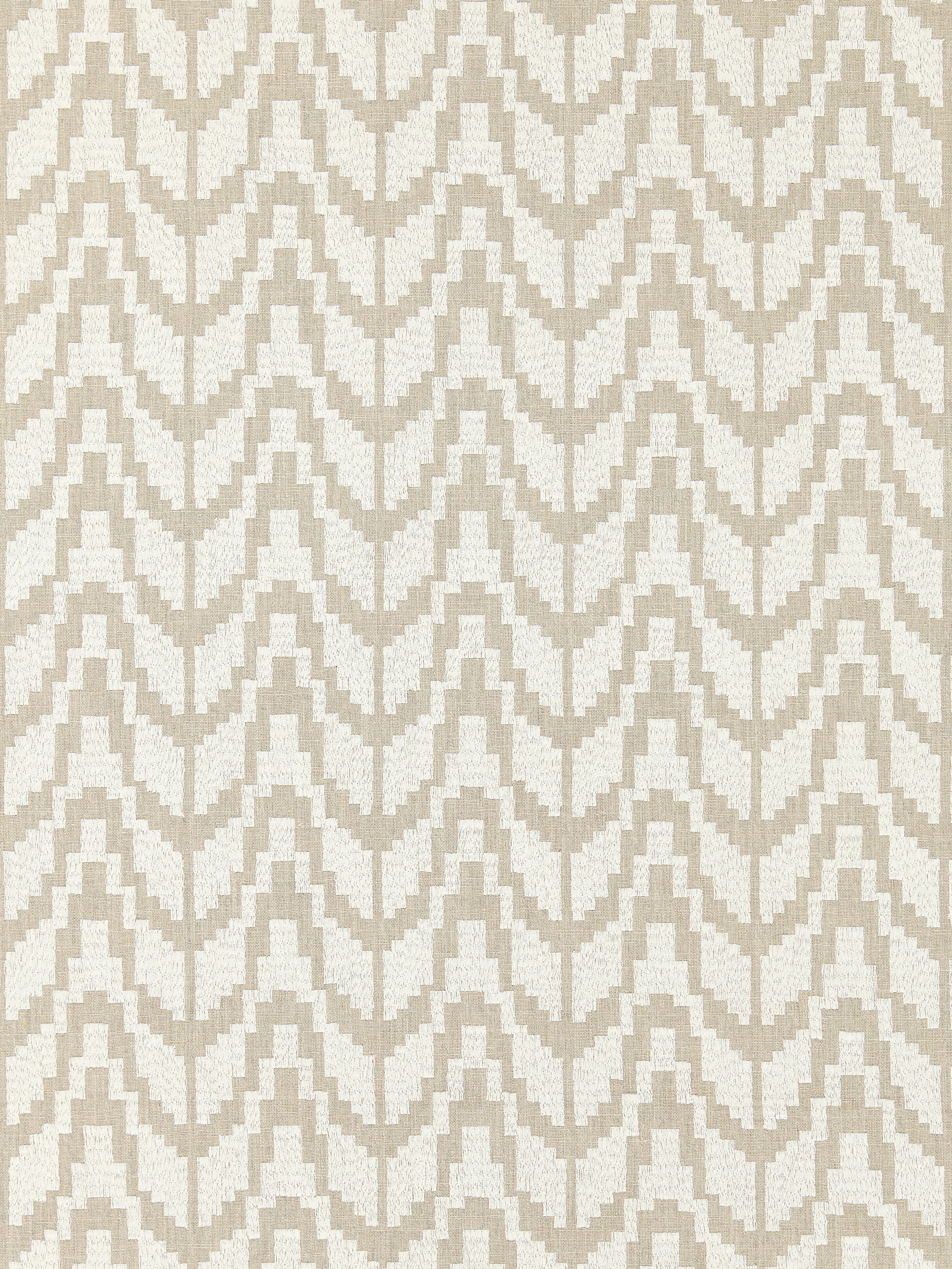 Chevron Embroidery fabric in flax color - pattern number SC 000327103 - by Scalamandre in the Scalamandre Fabrics Book 1 collection