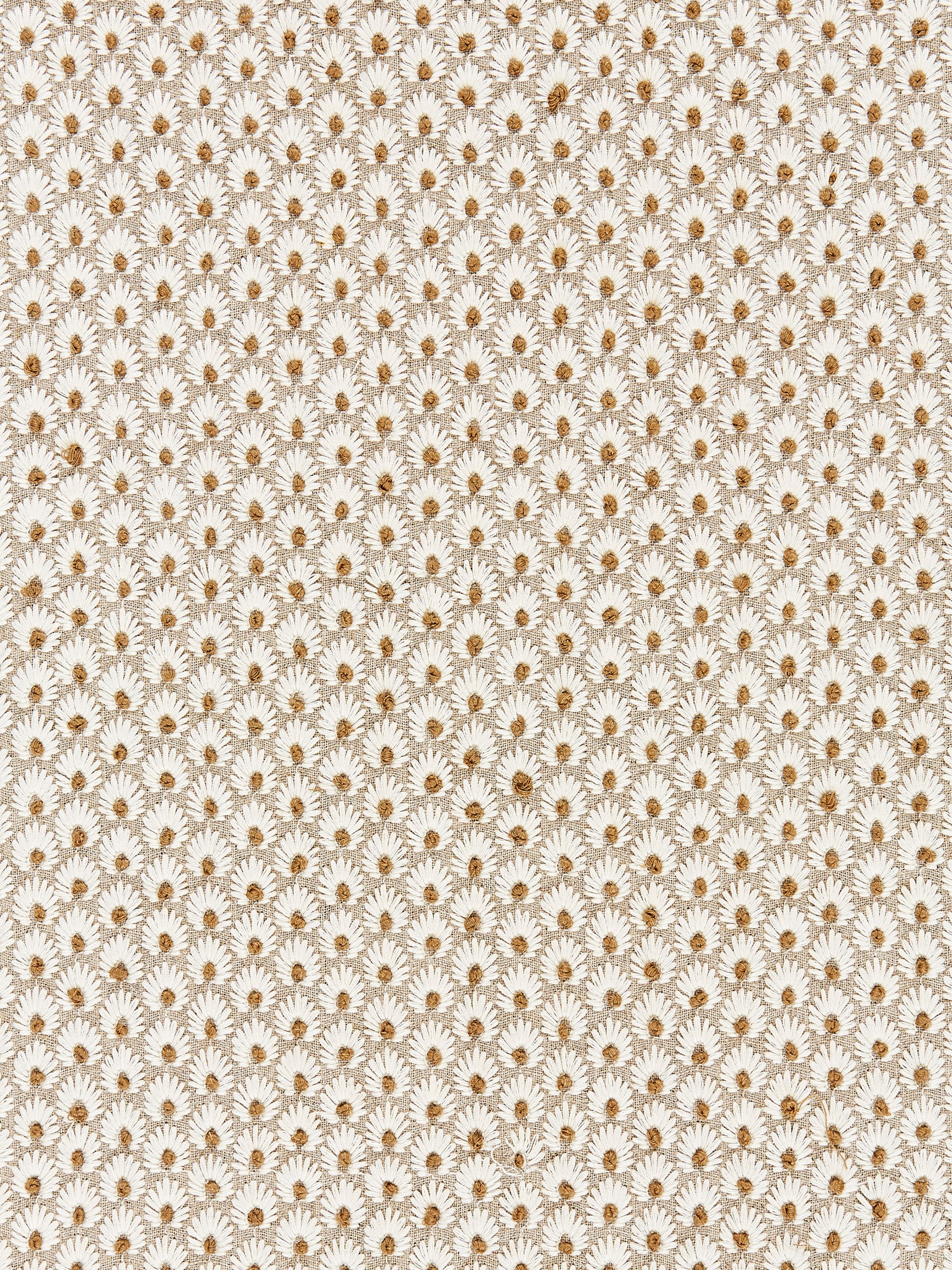 Fleur Embroidery fabric in flax color - pattern number SC 000327123 - by Scalamandre in the Scalamandre Fabrics Book 1 collection