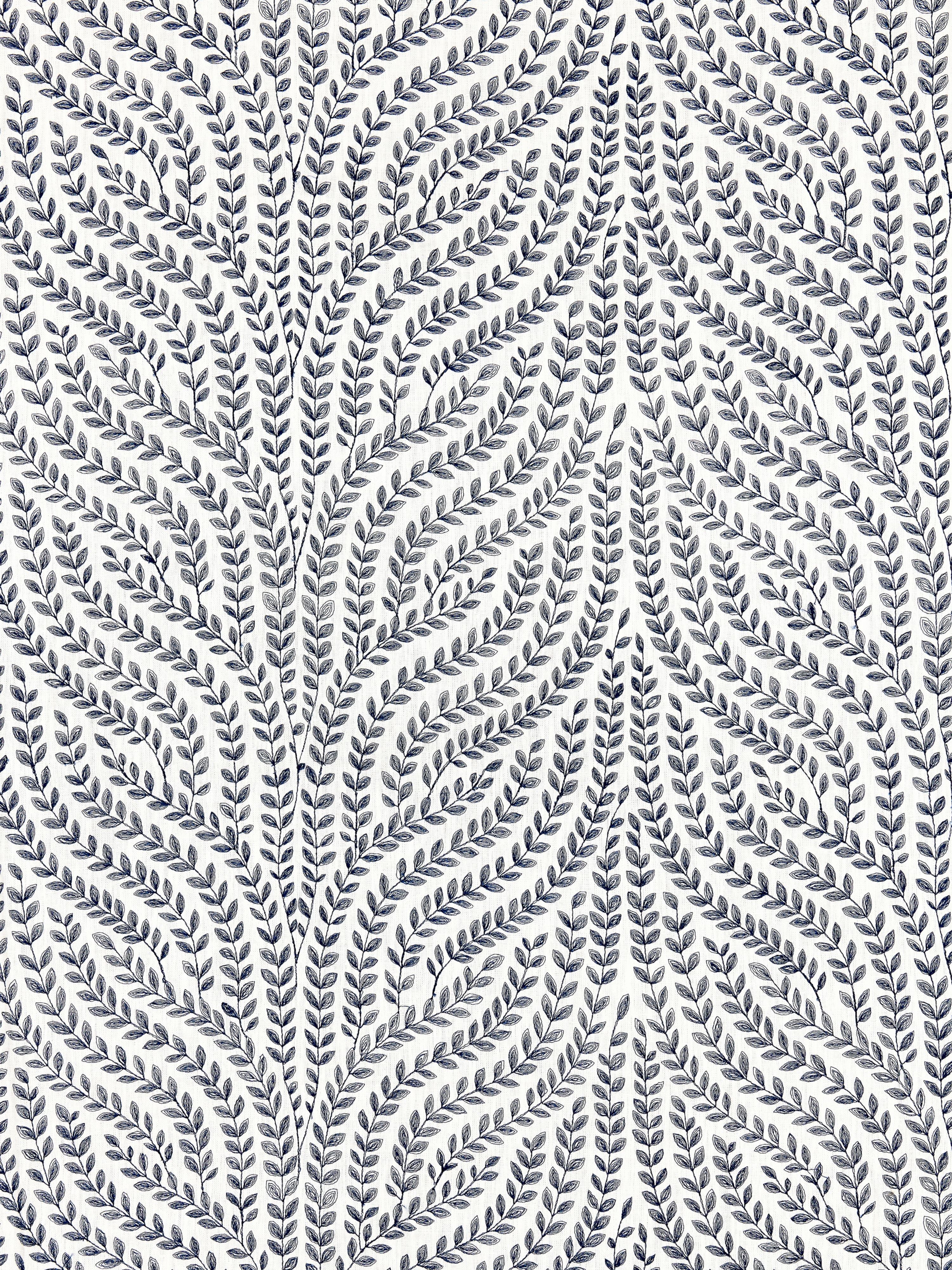 Willow Vine Embroidery fabric in navy color - pattern number SC 000327125 - by Scalamandre in the Scalamandre Fabrics Book 1 collection