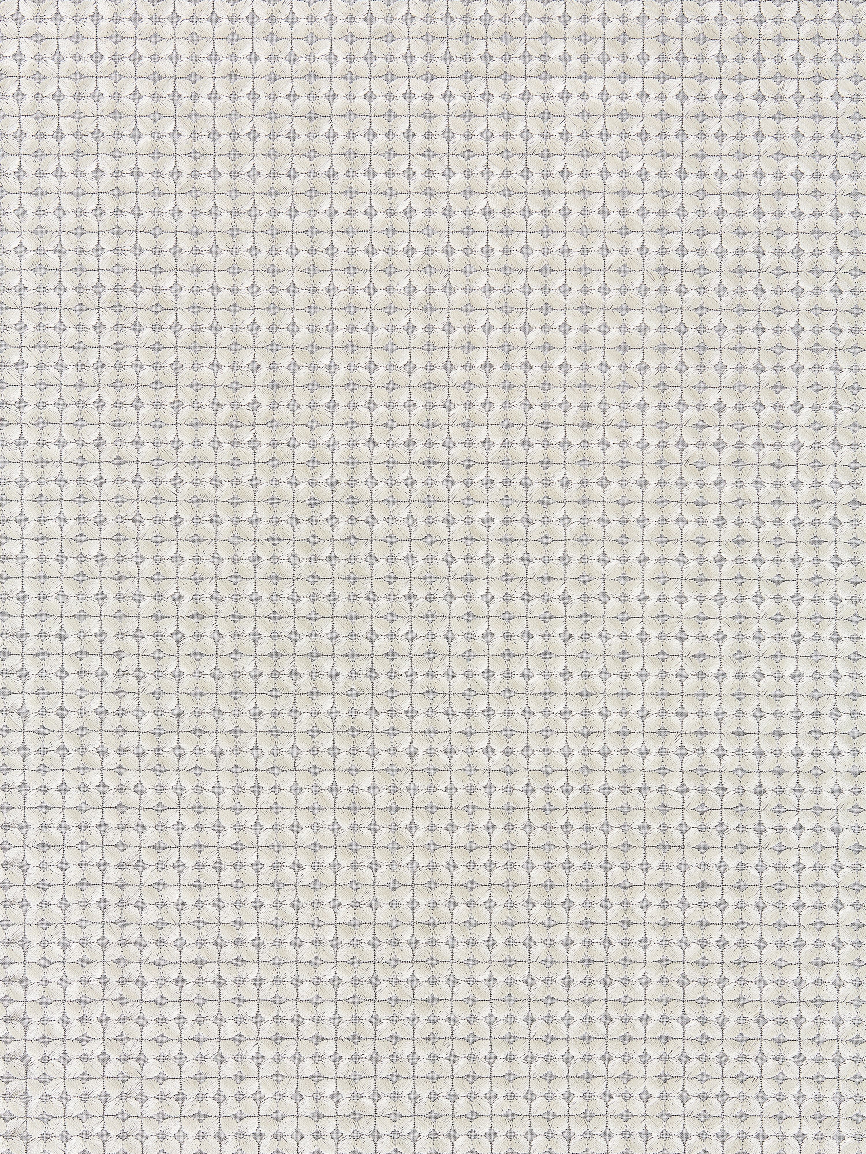 Floret Embroidery fabric in pewter color - pattern number SC 000327133 - by Scalamandre in the Scalamandre Fabrics Book 1 collection