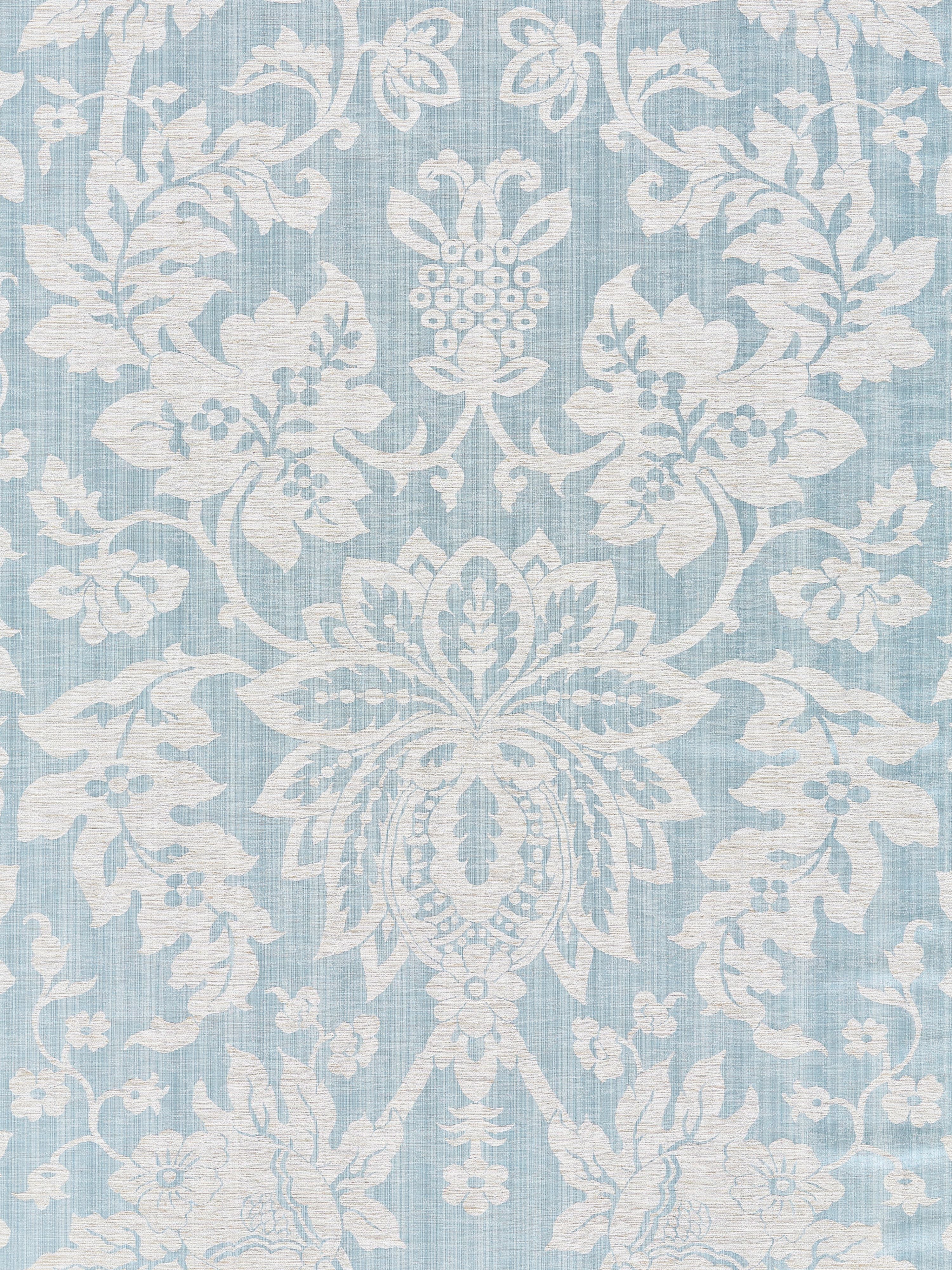 Metalline Damask fabric in bluestone color - pattern number SC 000327136 - by Scalamandre in the Scalamandre Fabrics Book 1 collection