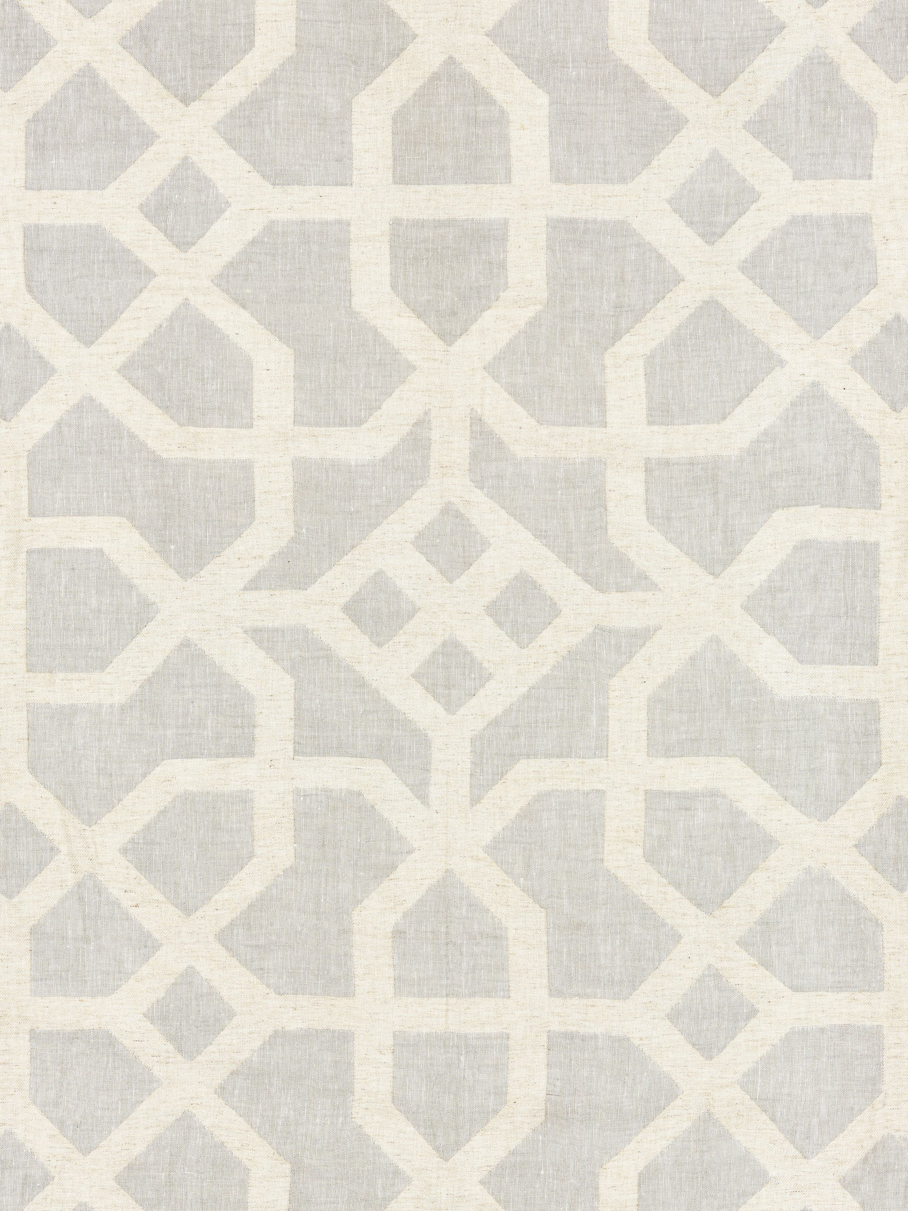 Linen Lattice fabric in nickel and greige color - pattern number SC 000327149 - by Scalamandre in the Scalamandre Fabrics Book 1 collection