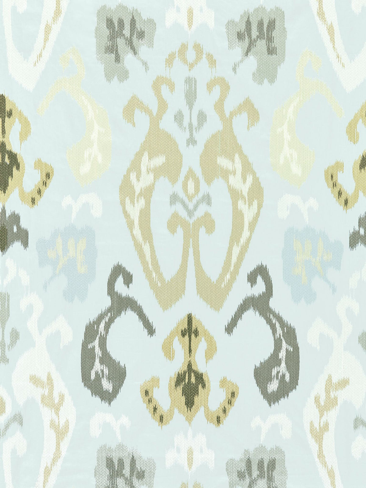 Mandalay Ikat Embroidery fabric in mineral color - pattern number SC 000327172 - by Scalamandre in the Scalamandre Fabrics Book 1 collection