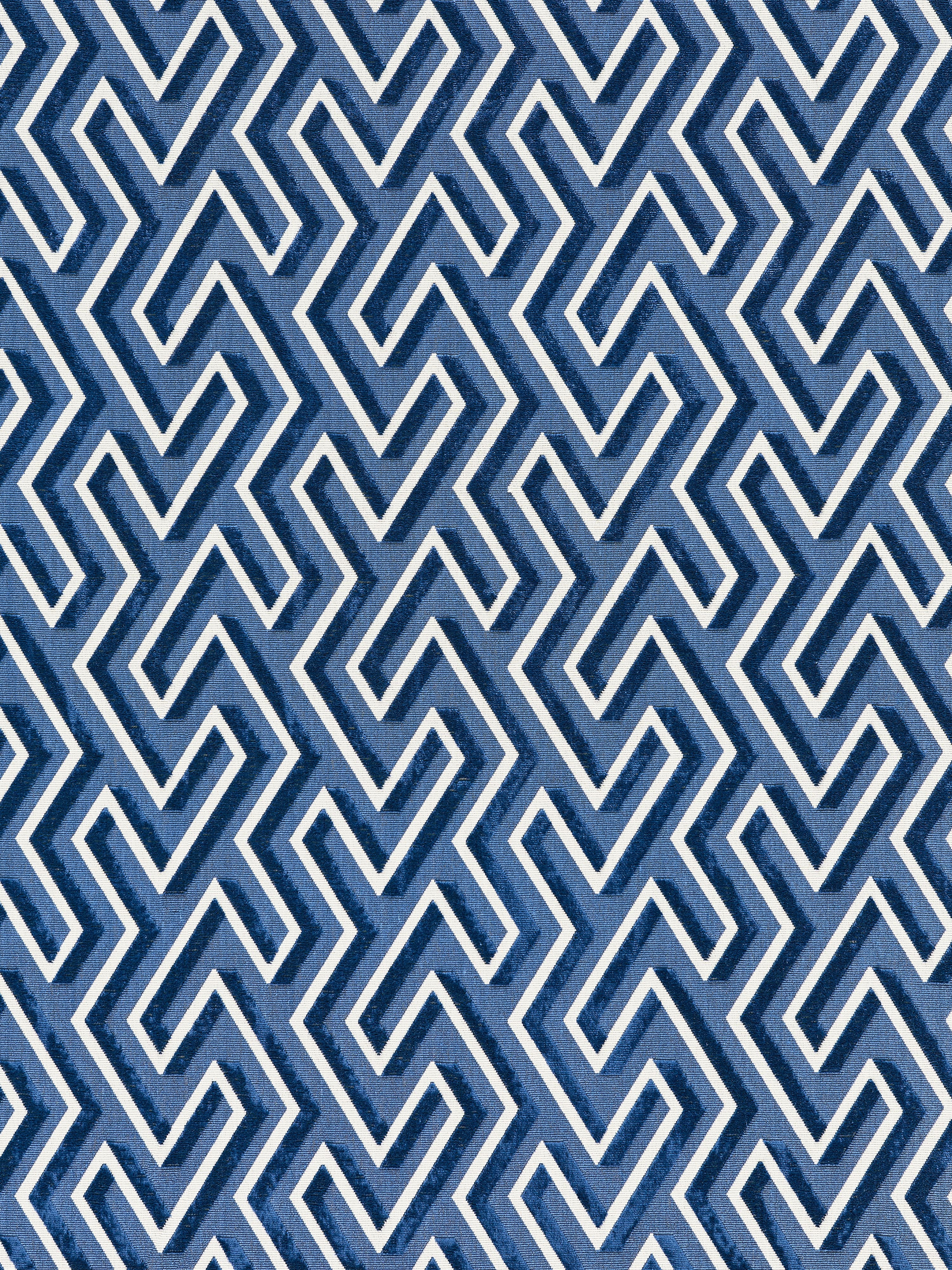 Maze Velvet fabric in cobalt color - pattern number SC 000327237 - by Scalamandre in the Scalamandre Fabrics Book 1 collection