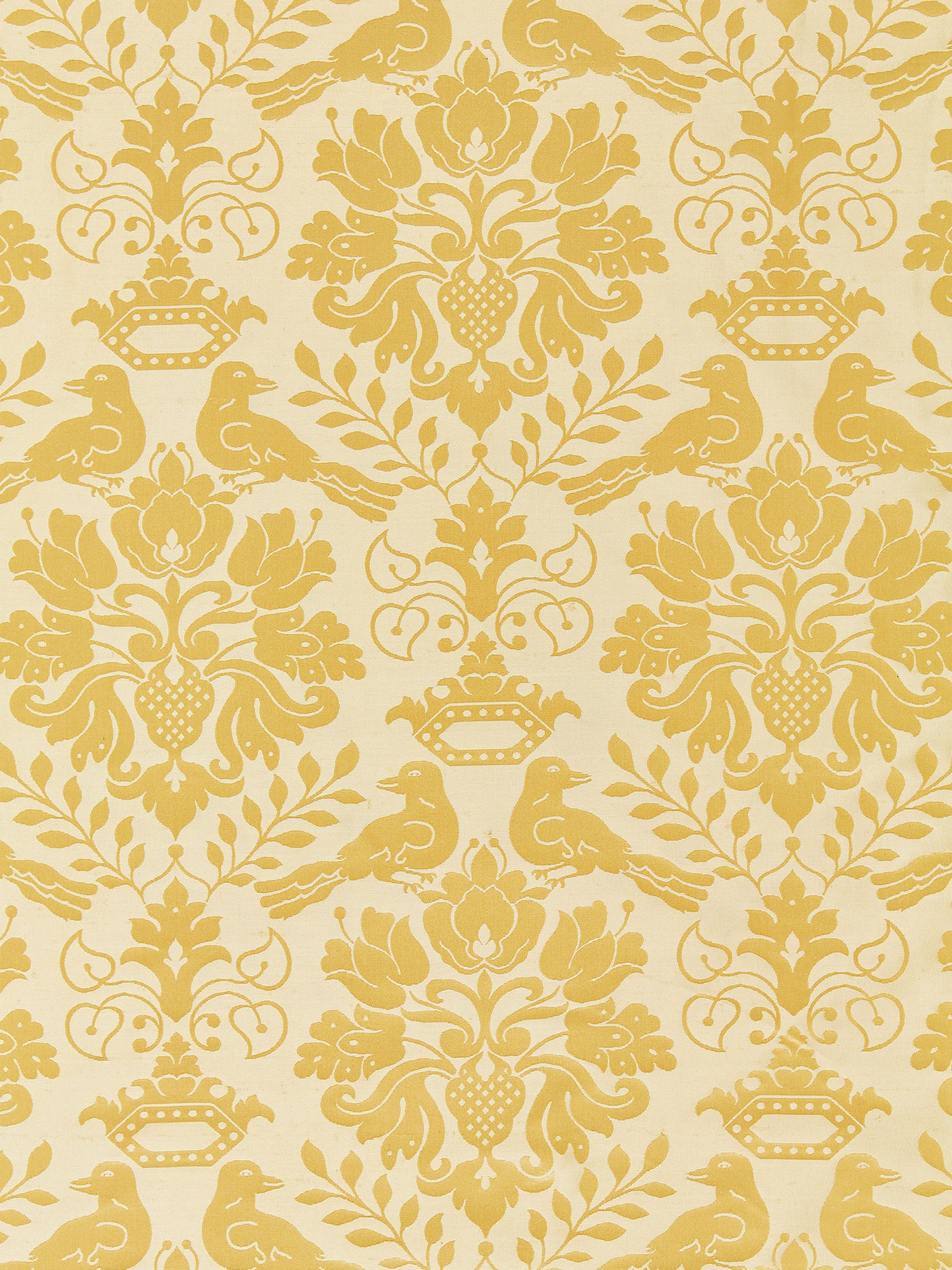 Love Bird fabric in sun color - pattern number SC 00041098MM - by Scalamandre in the Scalamandre Fabrics Book 1 collection