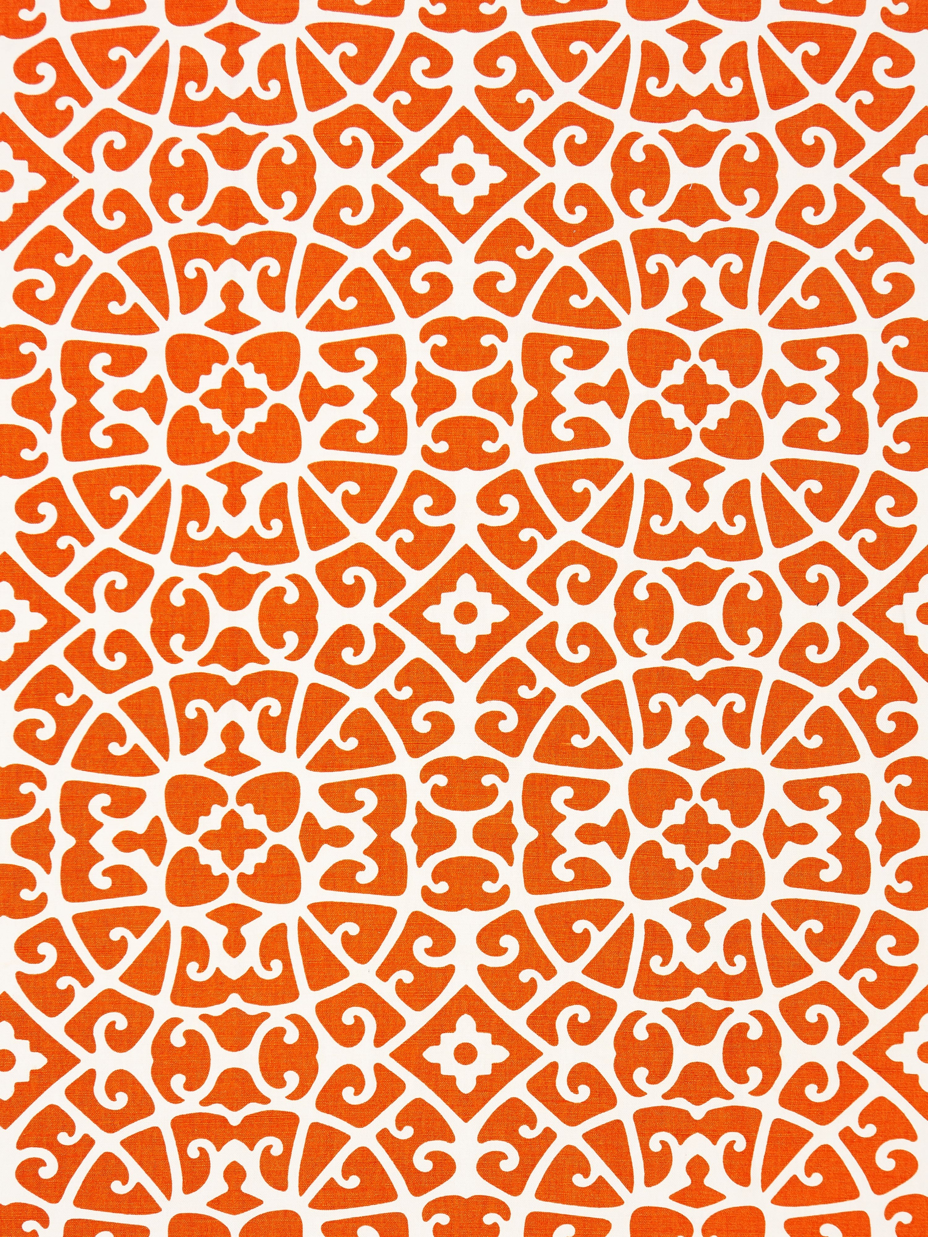 Anshun Lattice fabric in persimmon color - pattern number SC 000416559 - by Scalamandre in the Scalamandre Fabrics Book 1 collection