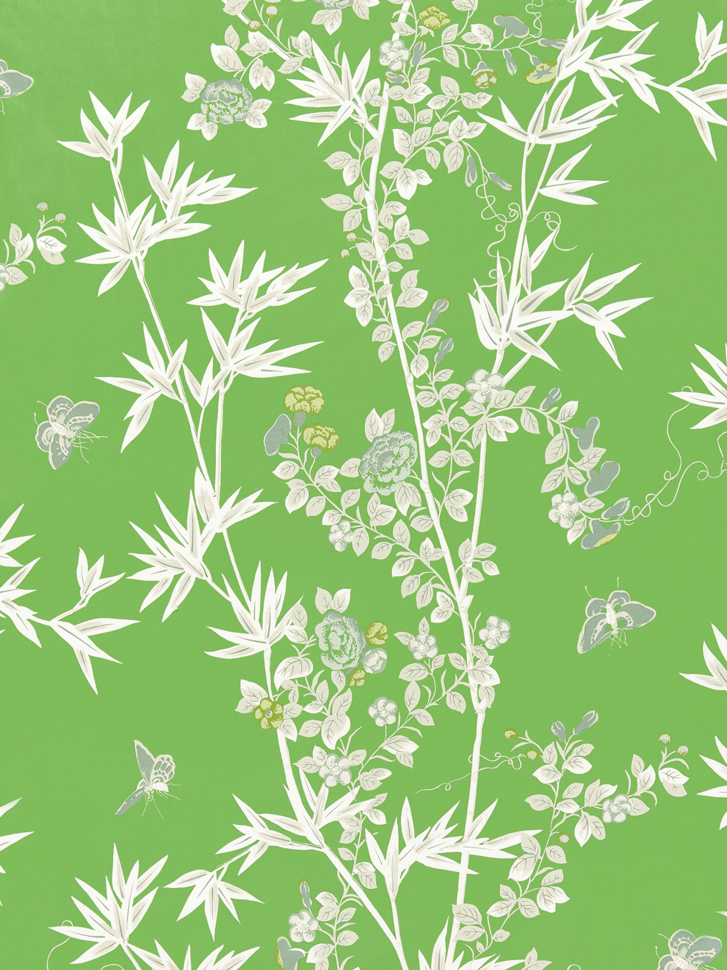 Jardin De Chine fabric in jade color - pattern number SC000416608 - by Scalamandre in the Scalamandre Fabrics Book 2 collection