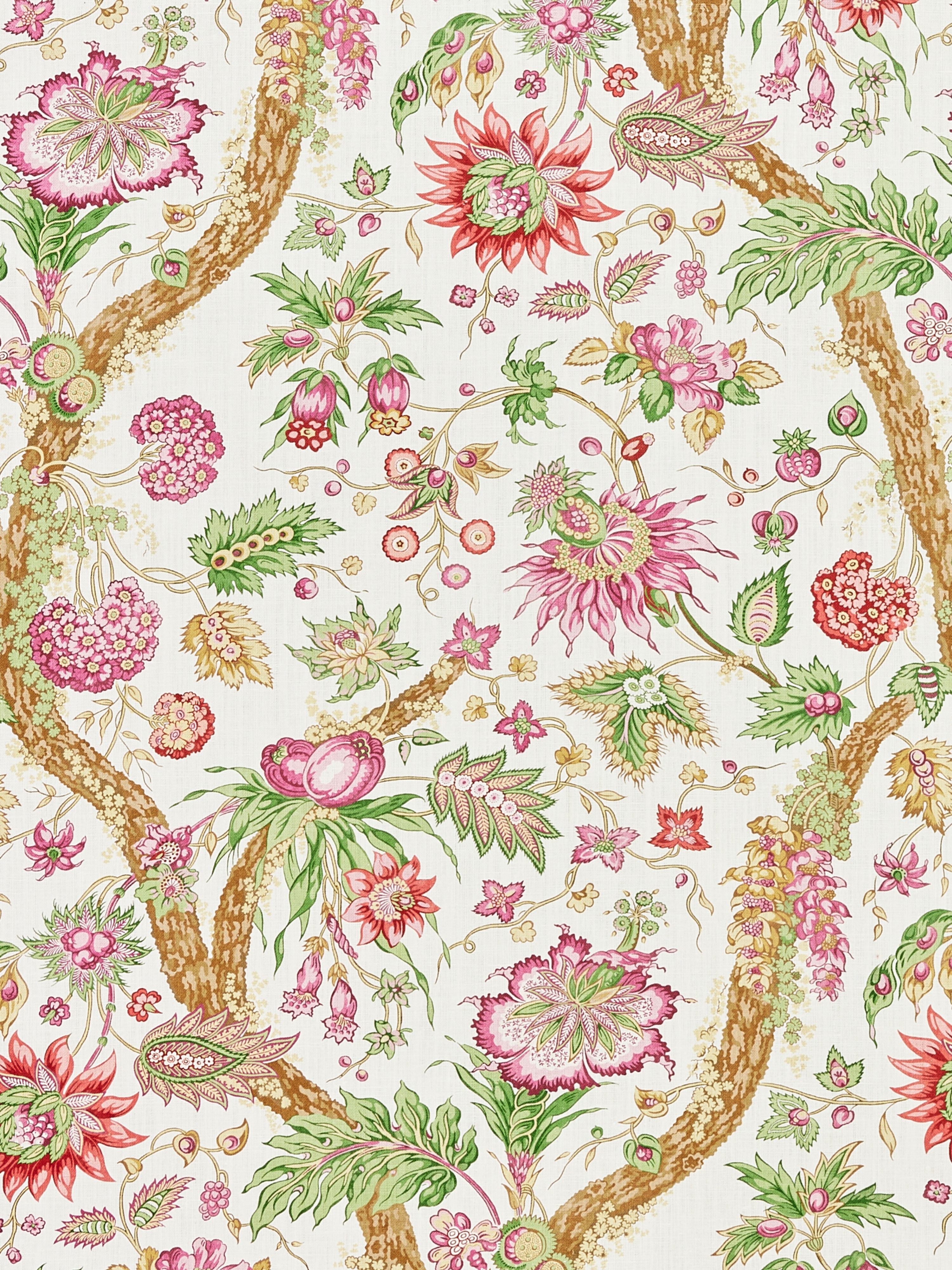 Fleurs Tropicales fabric in garden color - pattern number SC000416647 - by Scalamandre in the Scalamandre Fabrics Book 2 collection