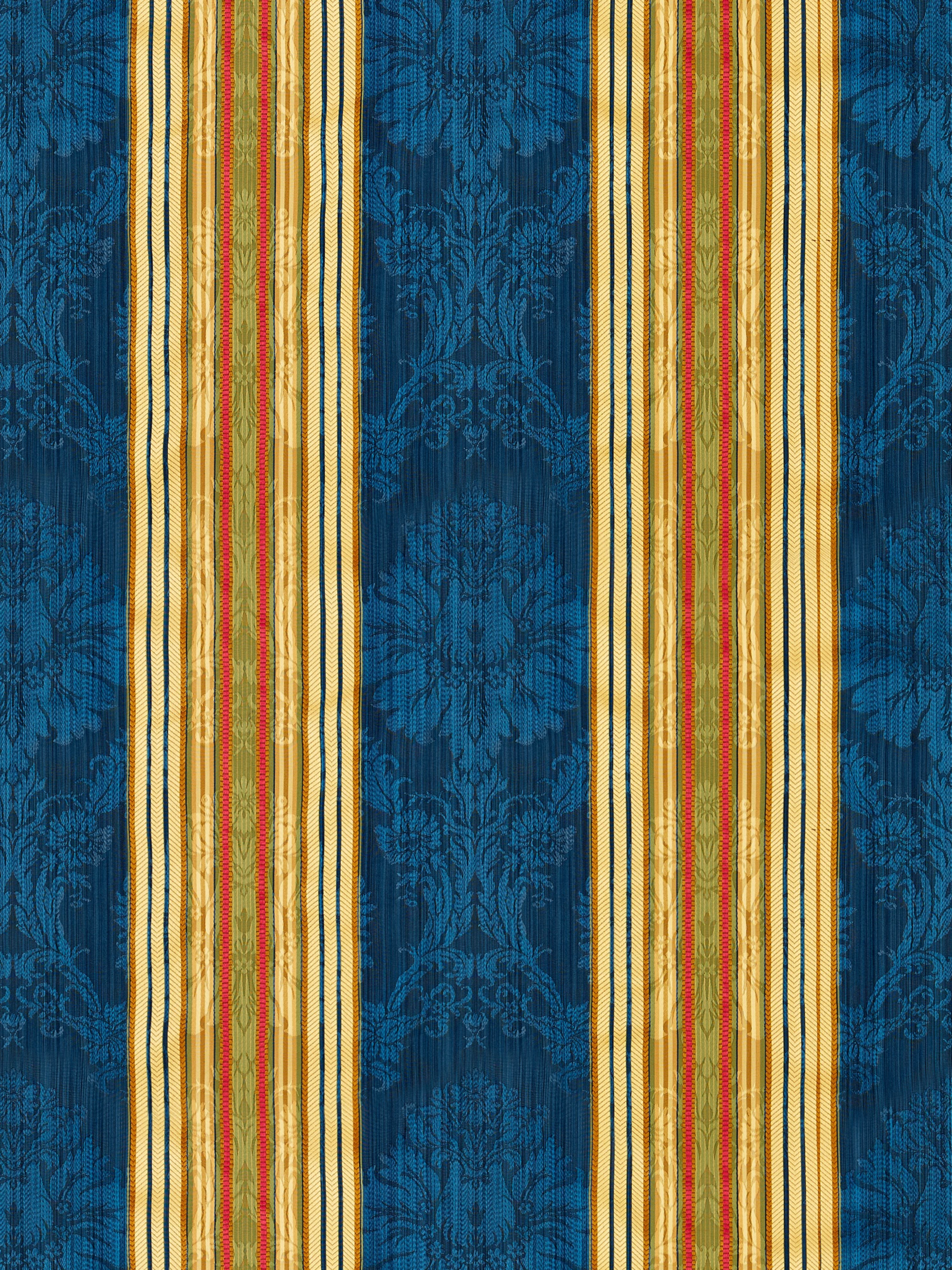 Santa Margarita fabric in multi on cobalt color - pattern number SC000426166 - by Scalamandre in the Scalamandre Fabrics Book 2 collection