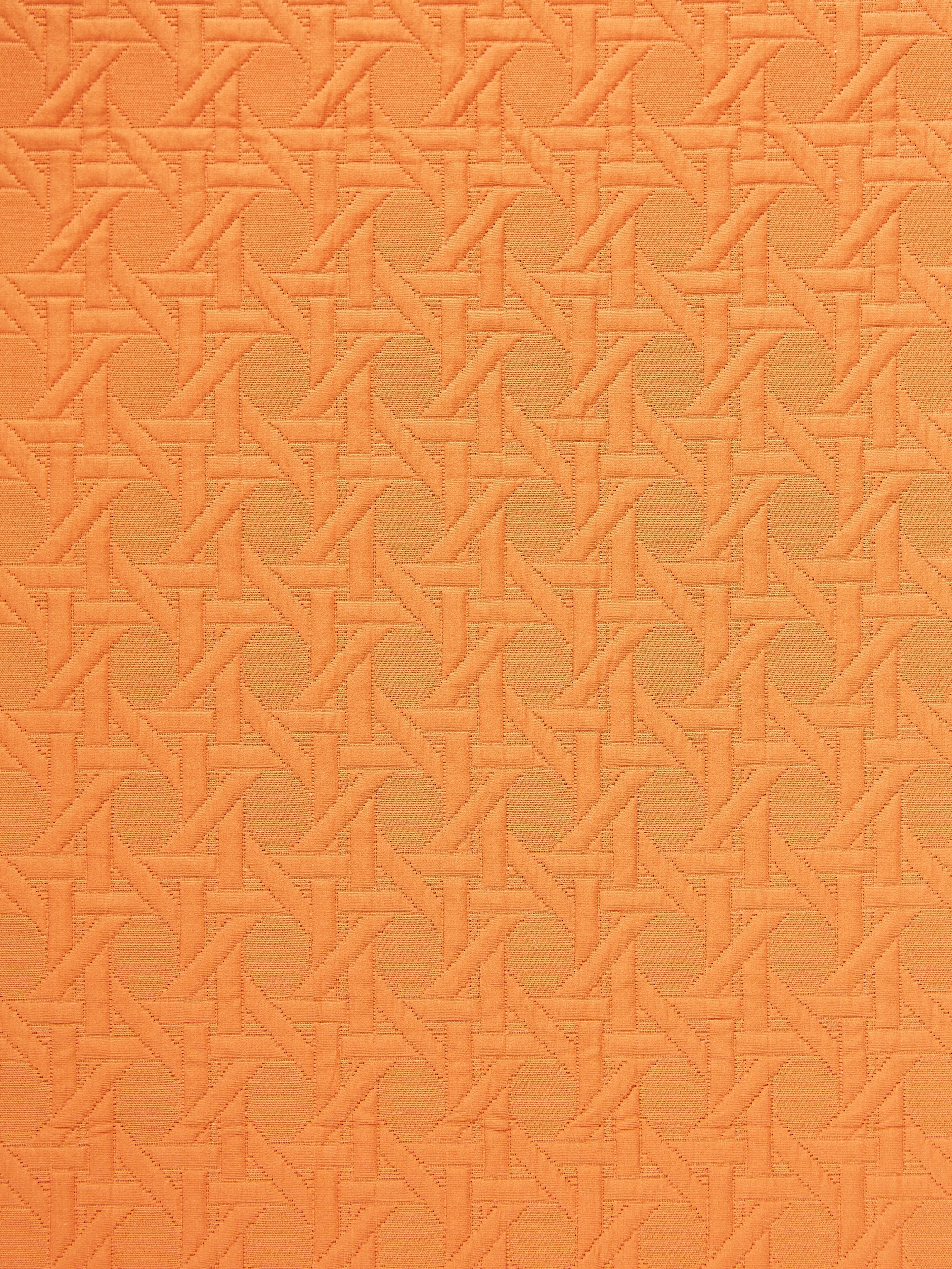 Canestro Matelasse fabric in mandarin color - pattern number SC000427008 - by Scalamandre in the Scalamandre Fabrics Book 2 collection