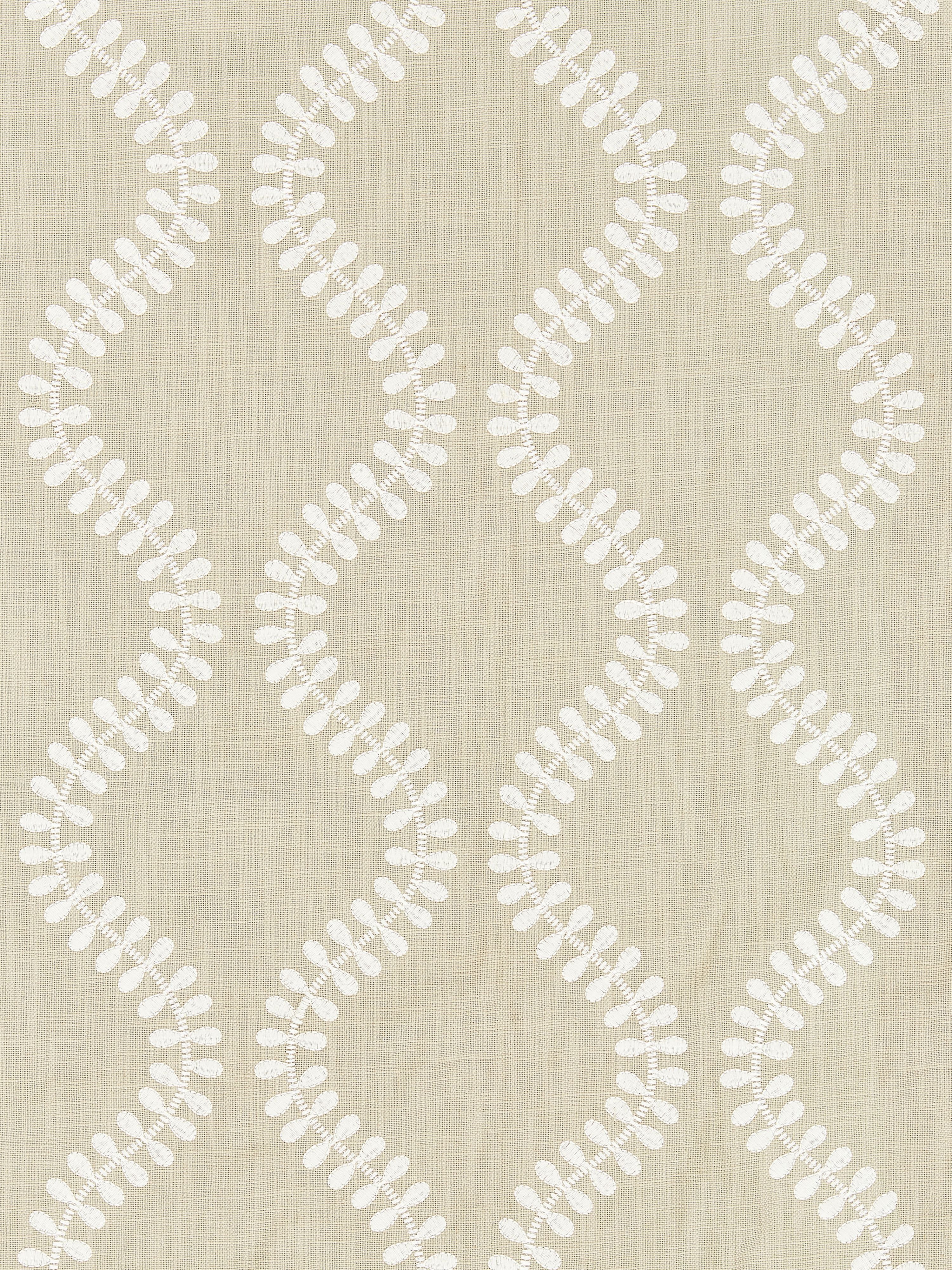 Foglia Embroidery fabric in flax color - pattern number SC000427127 - by Scalamandre in the Scalamandre Fabrics Book 2 collection