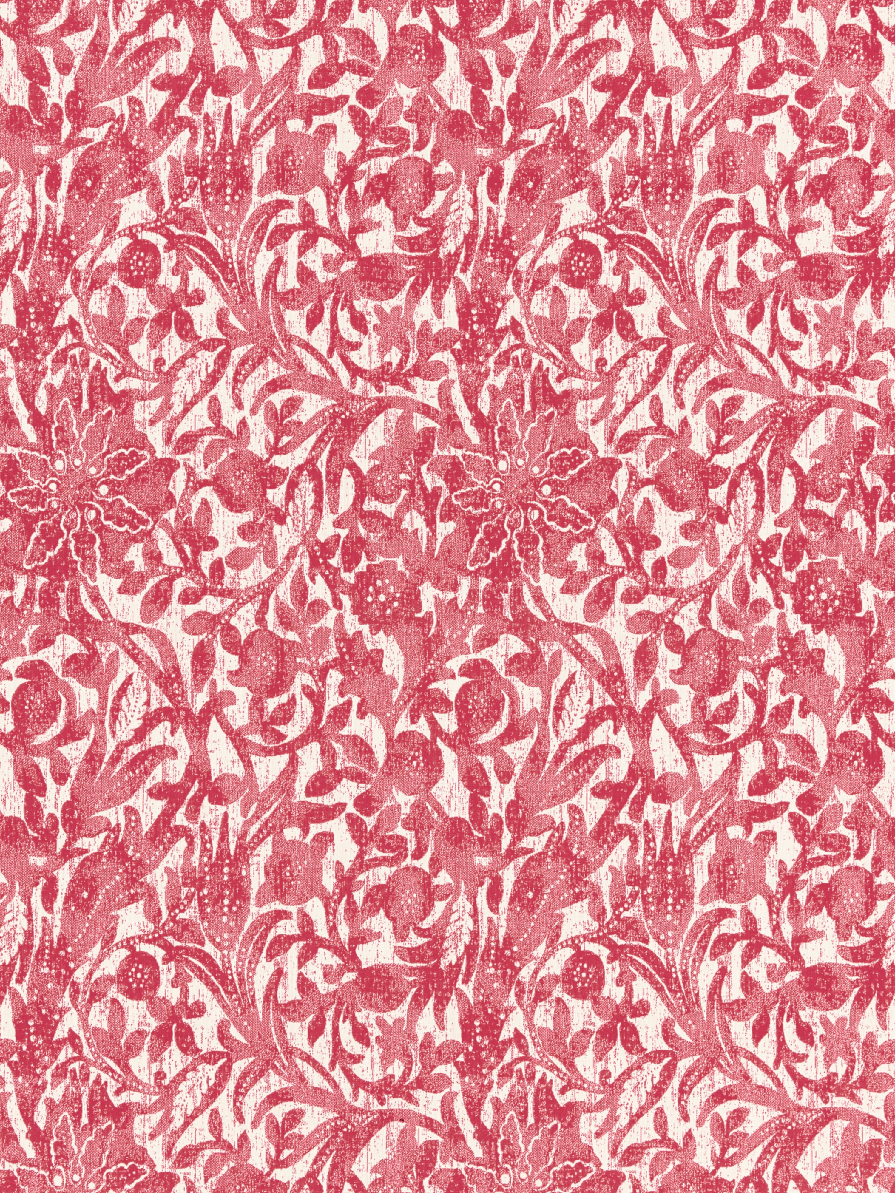 Bali Floral fabric in hibiscus color - pattern number SC000527195 - by Scalamandre in the Scalamandre Fabrics Book 2 collection