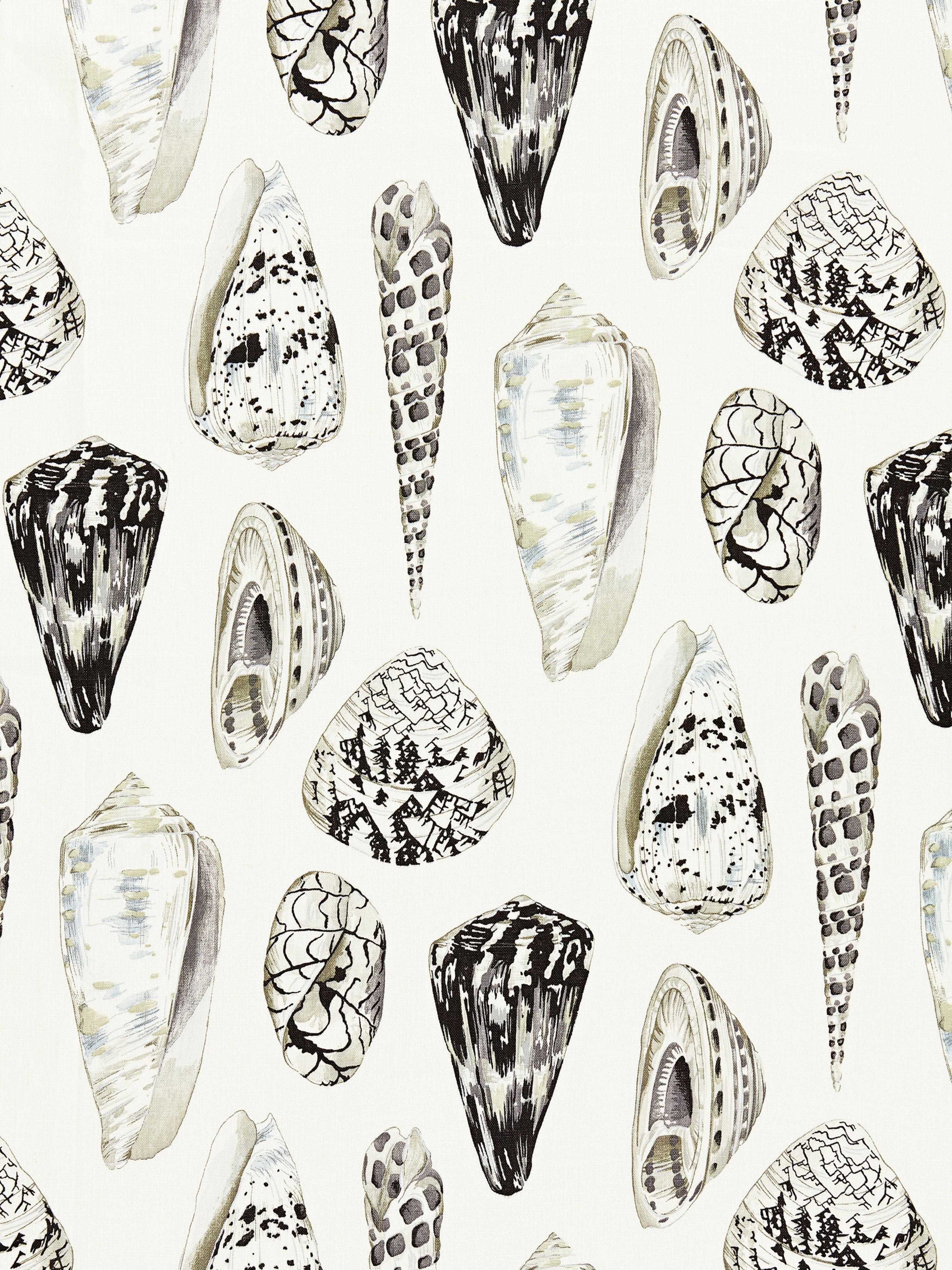 Coquina Linen Print fabric in graphite color - pattern number SC000616397 - by Scalamandre in the Scalamandre Fabrics Book 2 collection