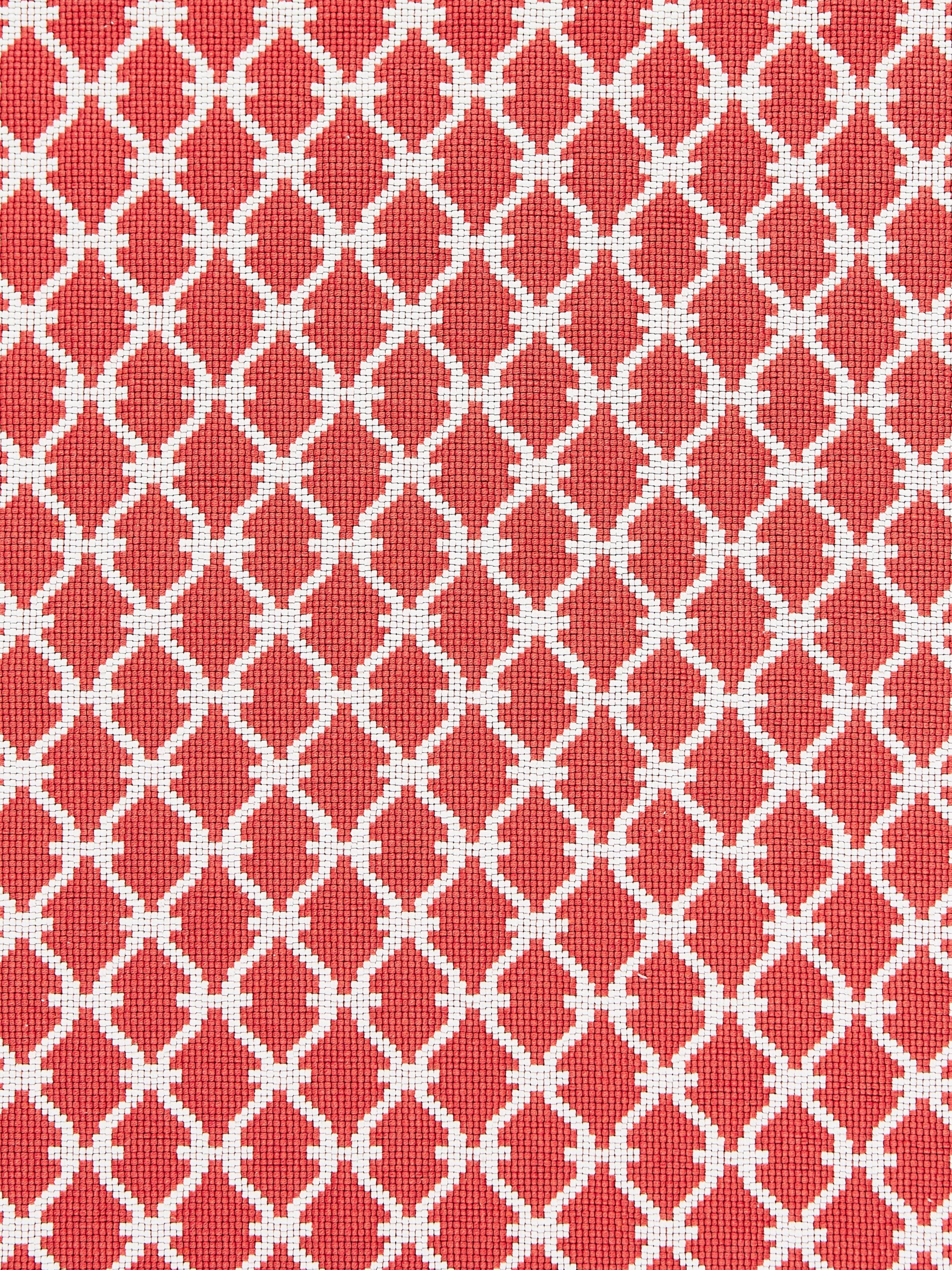 Trellis Weave fabric in poppy color - pattern number SC000627009 - by Scalamandre in the Scalamandre Fabrics Book 2 collection