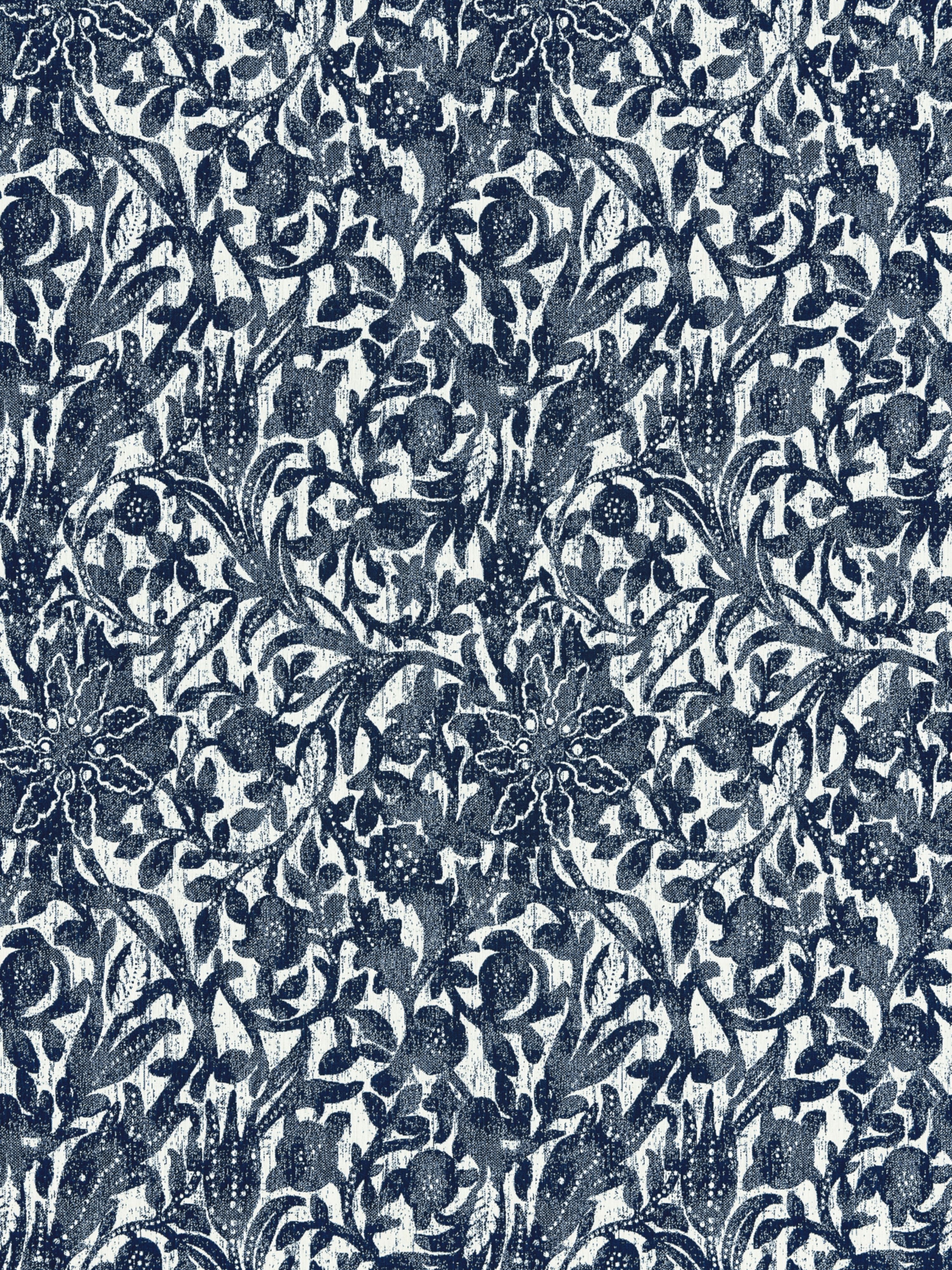 Bali Floral fabric in ultramarine color - pattern number SC000627195 - by Scalamandre in the Scalamandre Fabrics Book 2 collection
