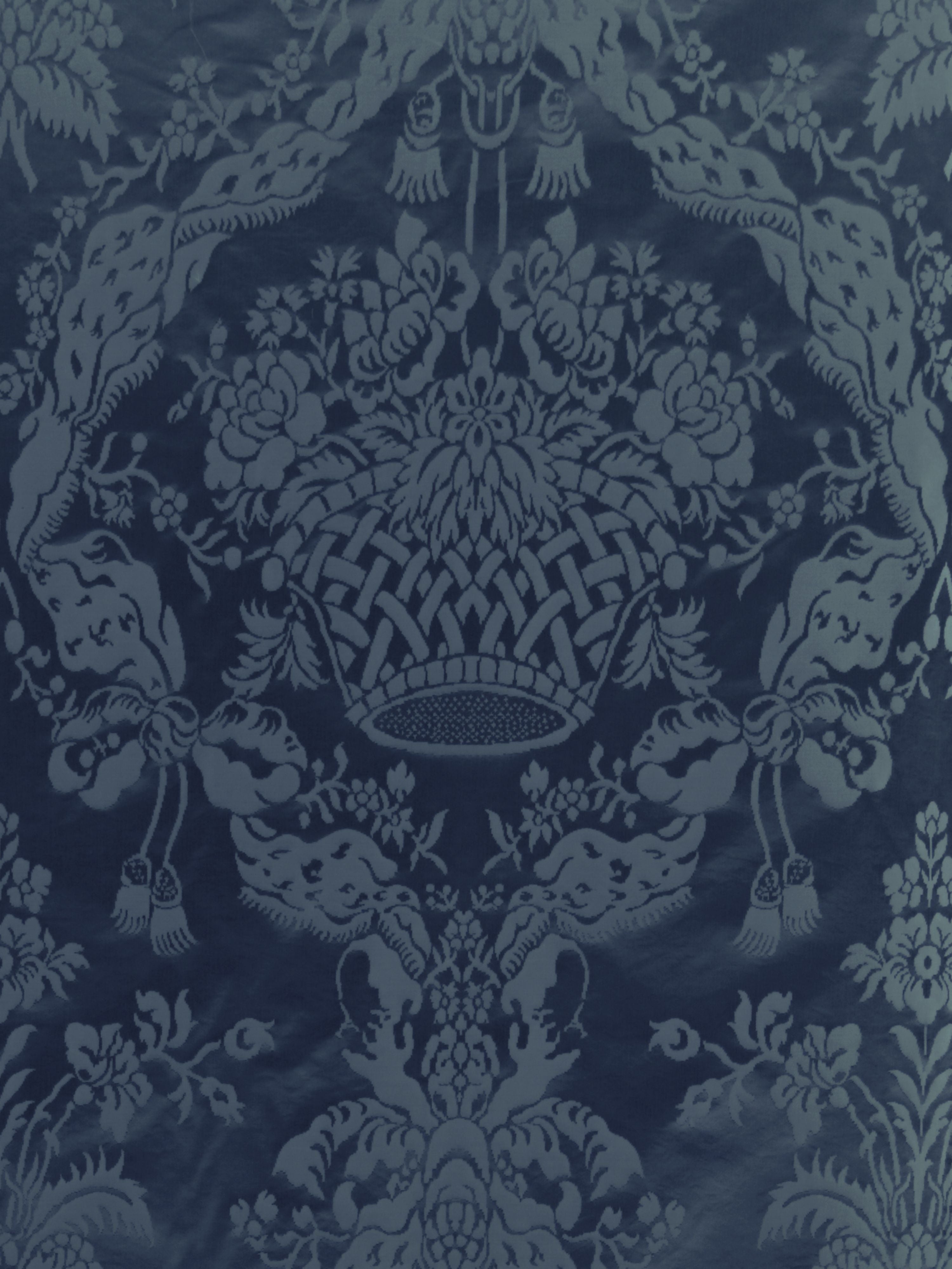 Gabriel fabric in blue color - pattern number SC001220355M - by Scalamandre in the Scalamandre Fabrics Book 2 collection