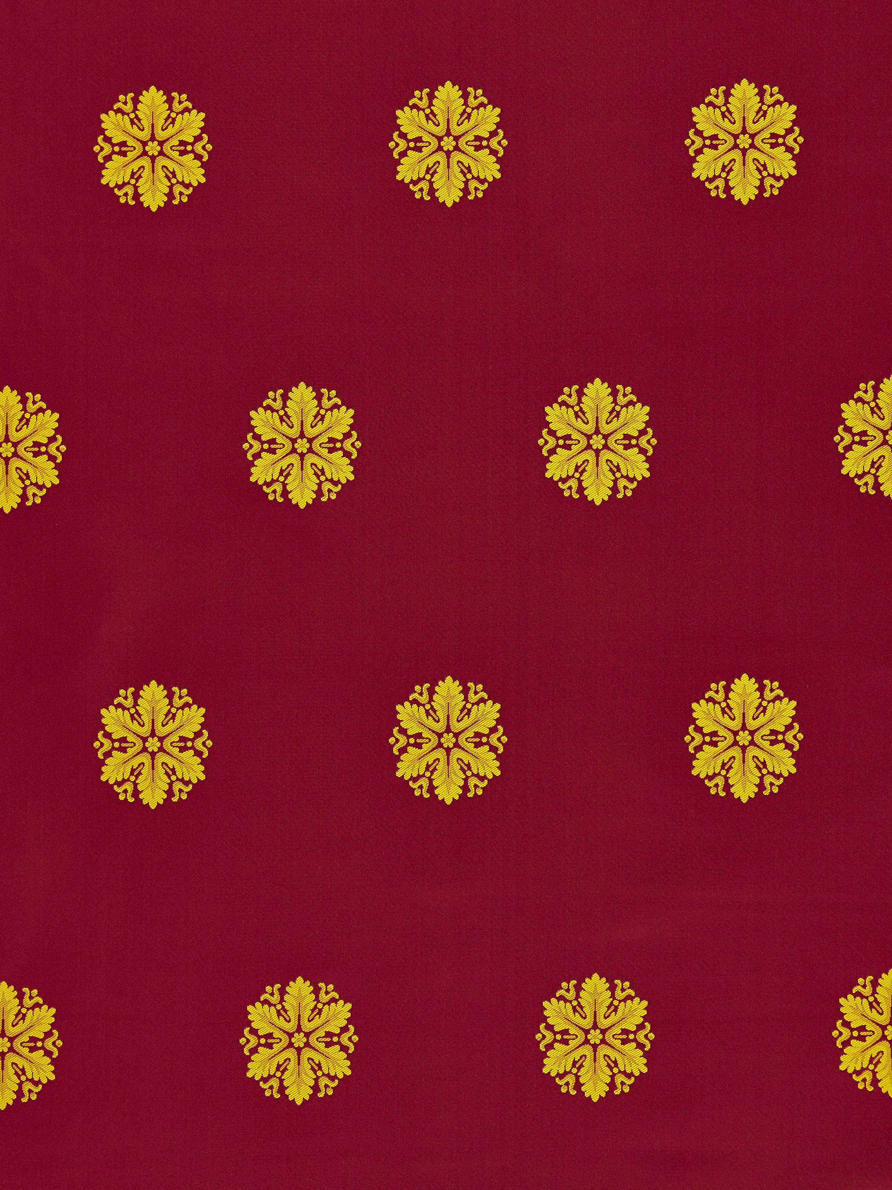 Kennedy fabric in gold and red color - pattern number SC099997052M - by Scalamandre in the Scalamandre Fabrics Book 2 collection