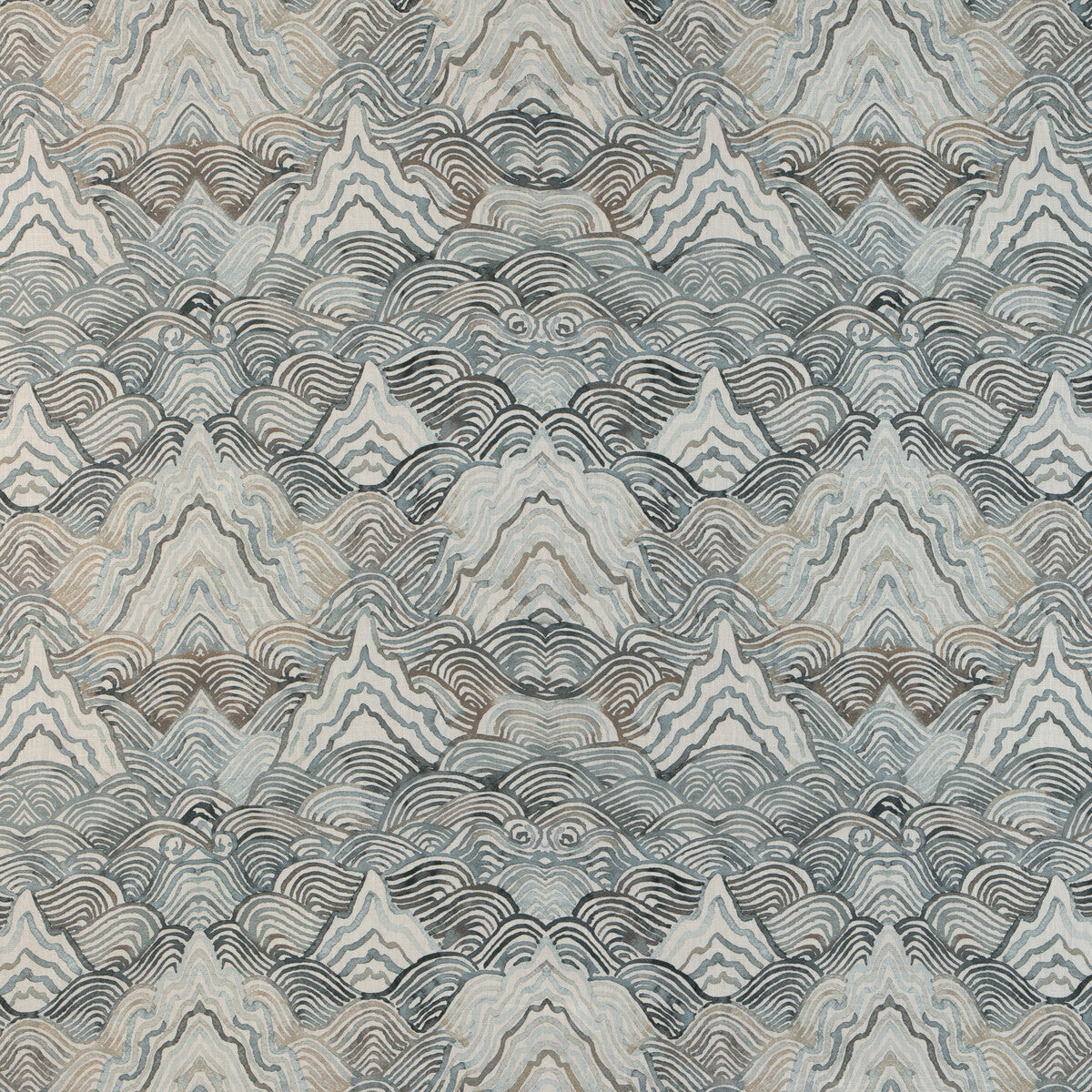 Shangri La fabric in noir color - pattern SHANGRI LA.811.0 - by Kravet Couture in the Casa Botanica collection