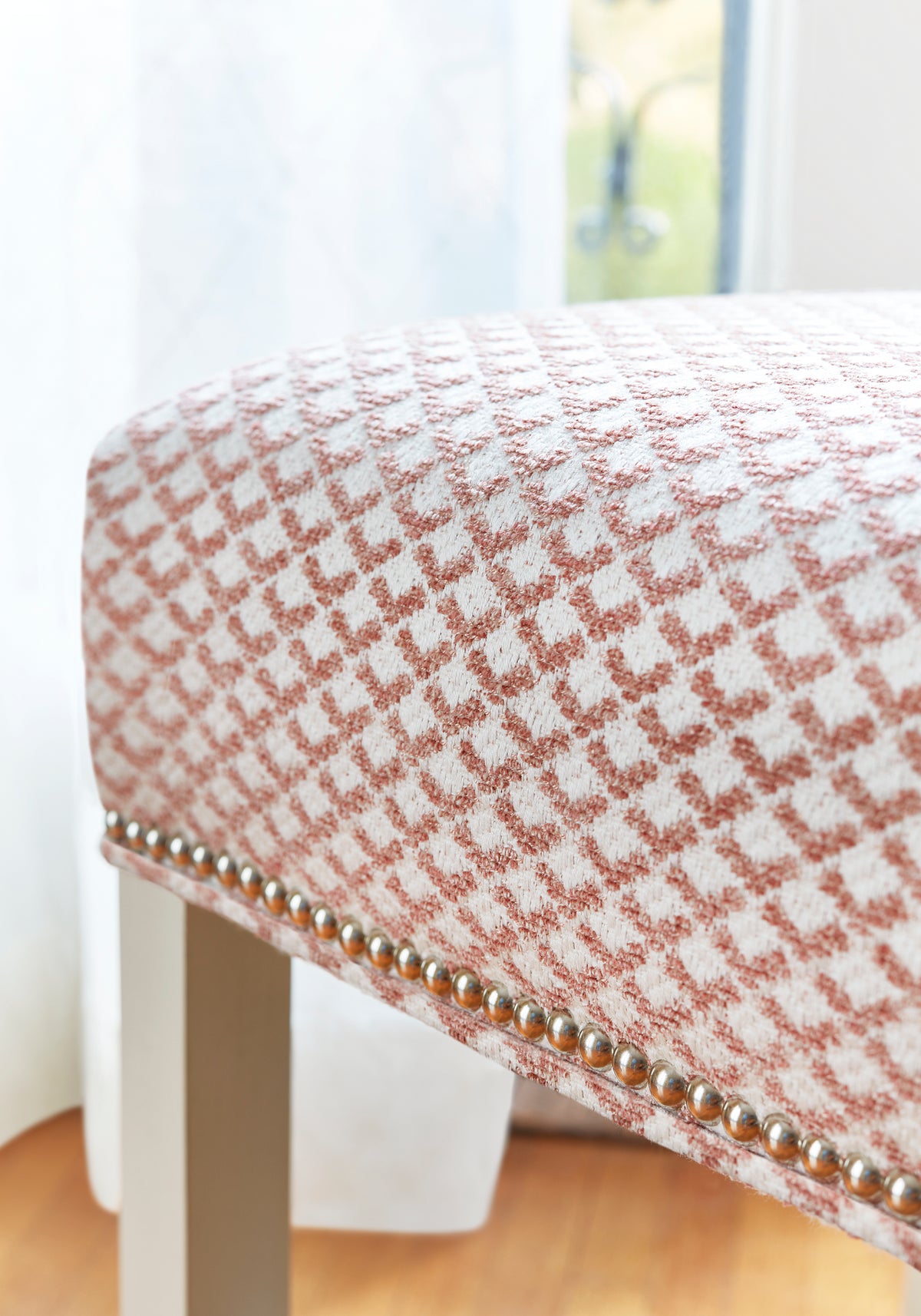 Detailed Scala woven fabric in blush color - pattern number W80727 by Thibaut in the Woven Resource Vol 11 Rialto collection
