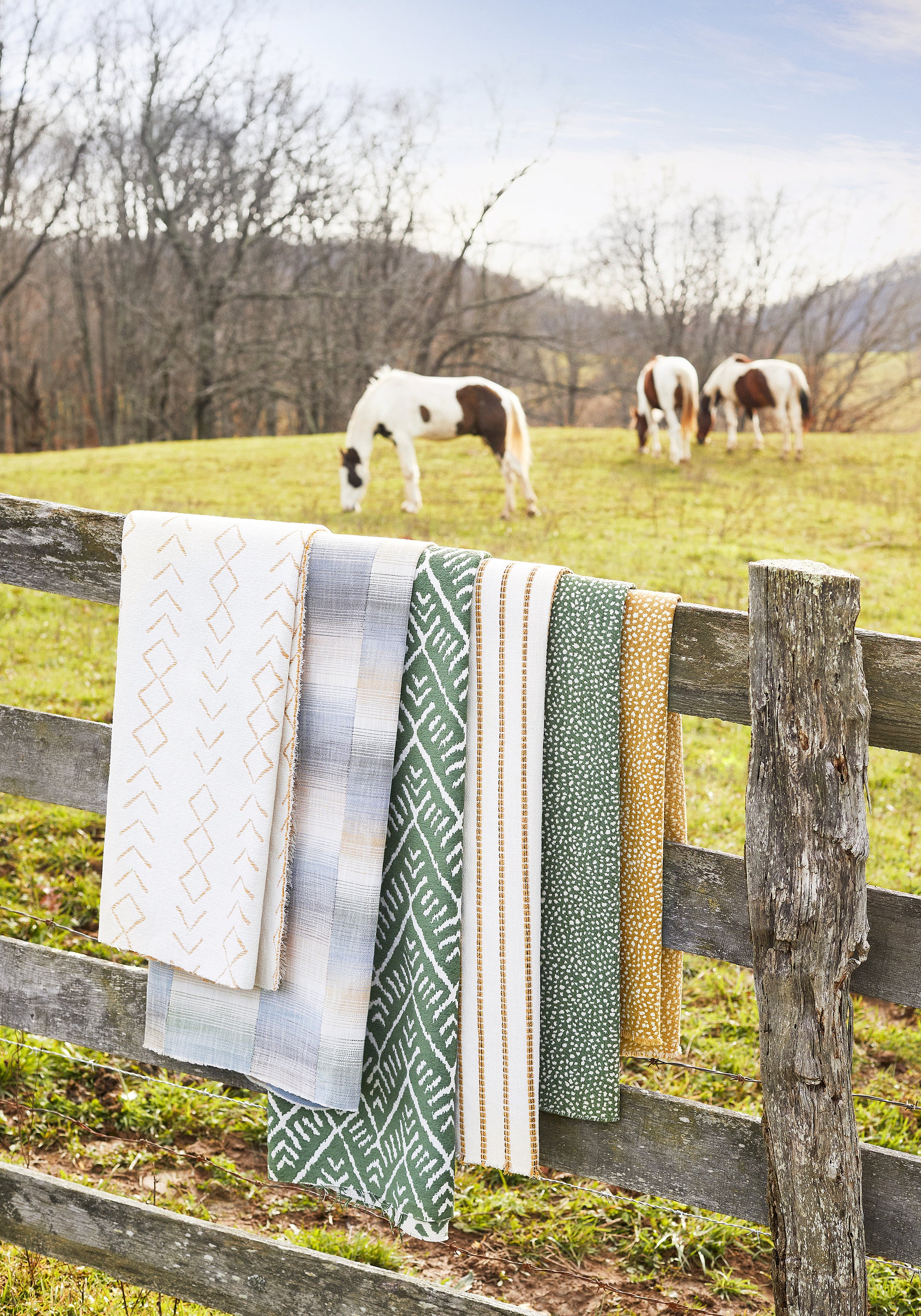Fabric samples showing Thibaut&