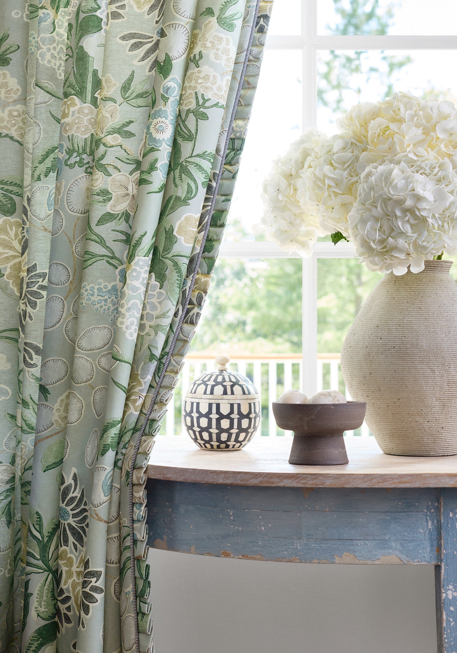 Curtains made with Thibaut&