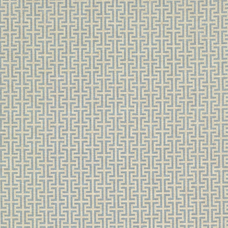 Temple fabric in blue color - pattern number TEMP001 - by Schumacher in the Veere Grenney collection