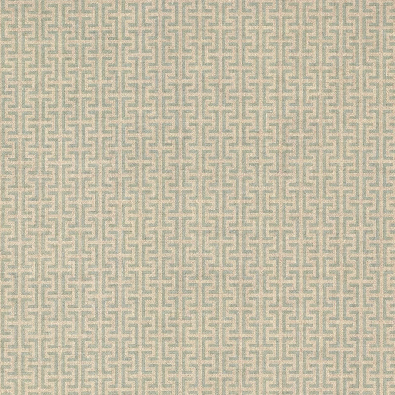 Temple fabric in aqua color - pattern number TEMP003 - by Schumacher in the Veere Grenney collection
