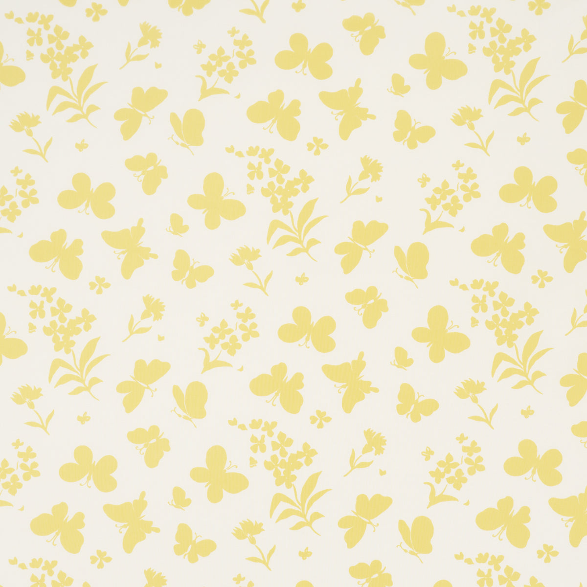Butterflies fabric in buttercup color - pattern number TL400000 - by Schumacher in the Tillett collection