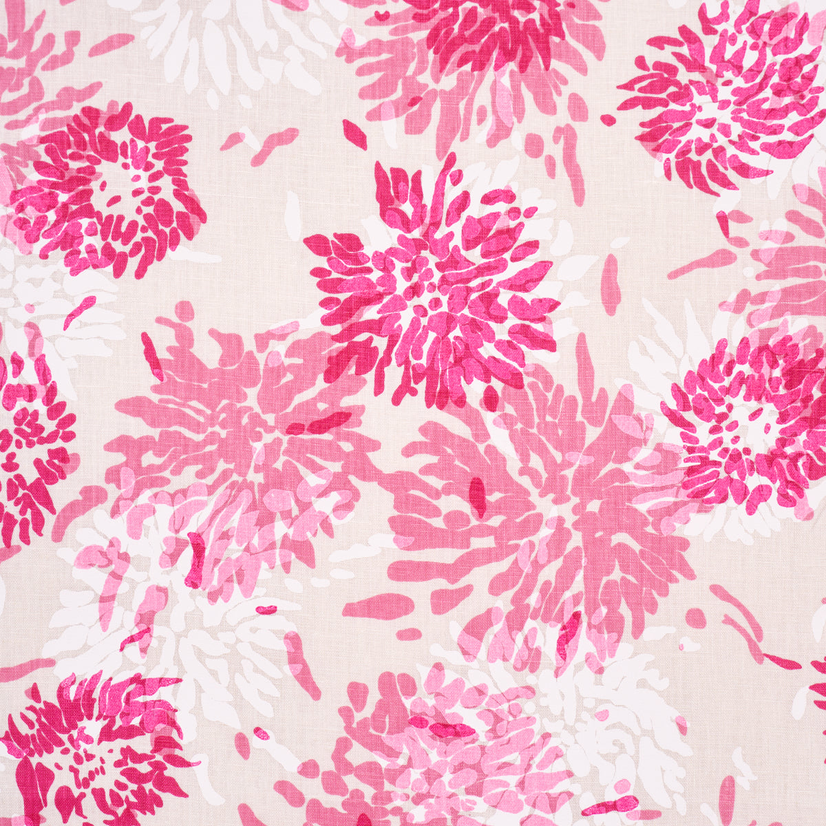 Chrysanthemum By Tillett fabric in lipstick color - pattern number TL400011 - by Schumacher in the Tillett collection